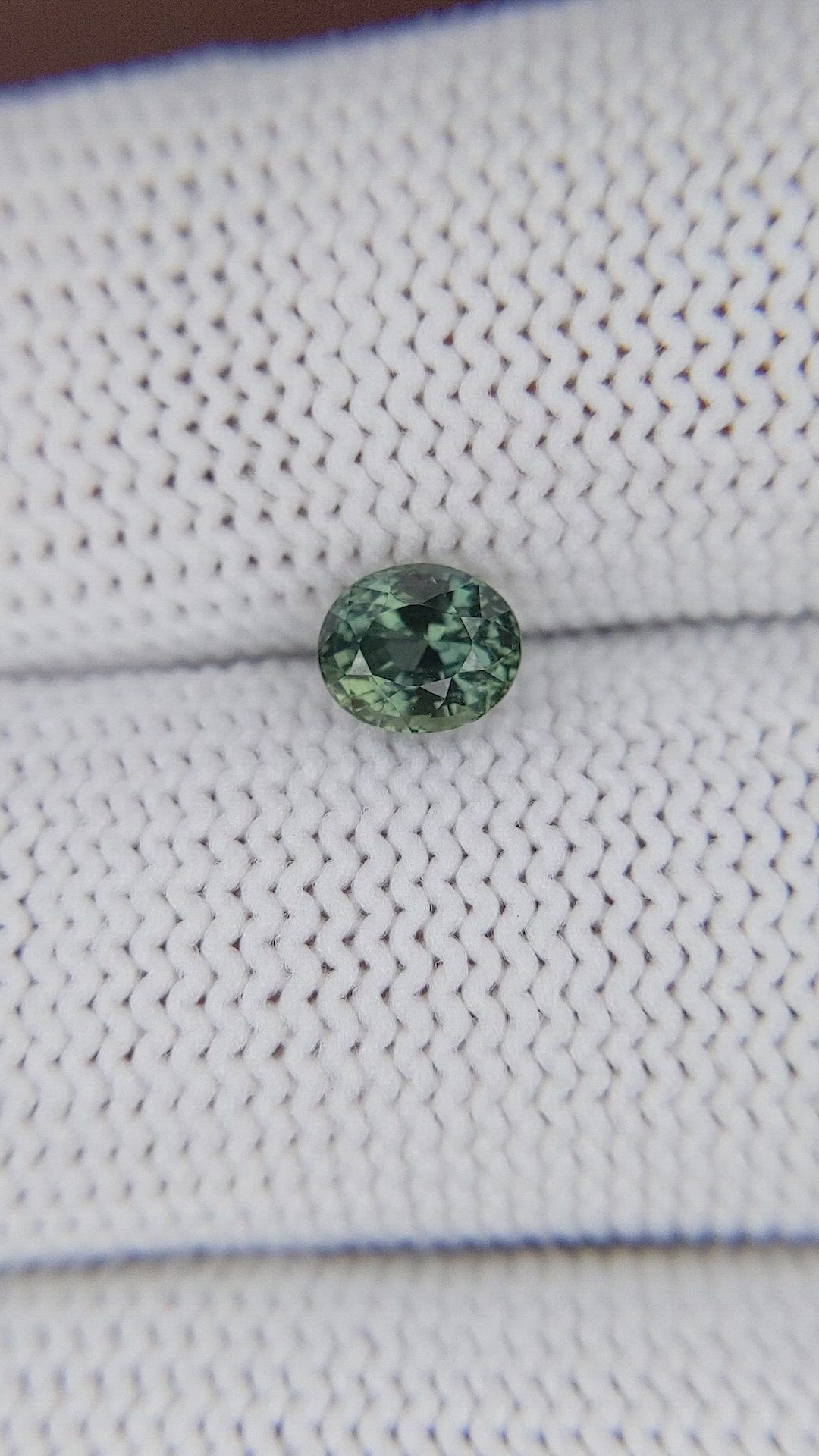 0.88 Ct. Bluish Green Sapphire from Tanzania Size Video