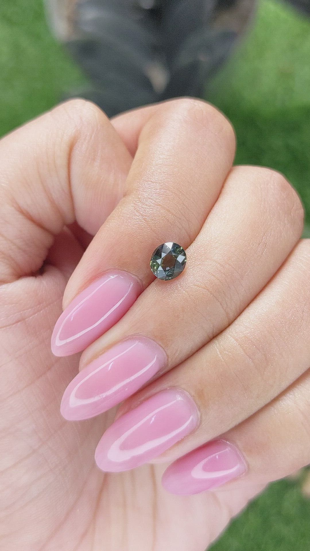 0.92 Ct. Bluish Green Sapphire from Tanzania Size Video
