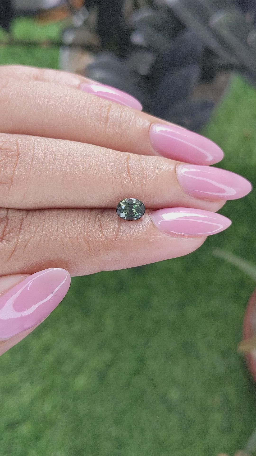 0.84 Ct. Yellowish Green Sapphire from Tanzania Size Video
