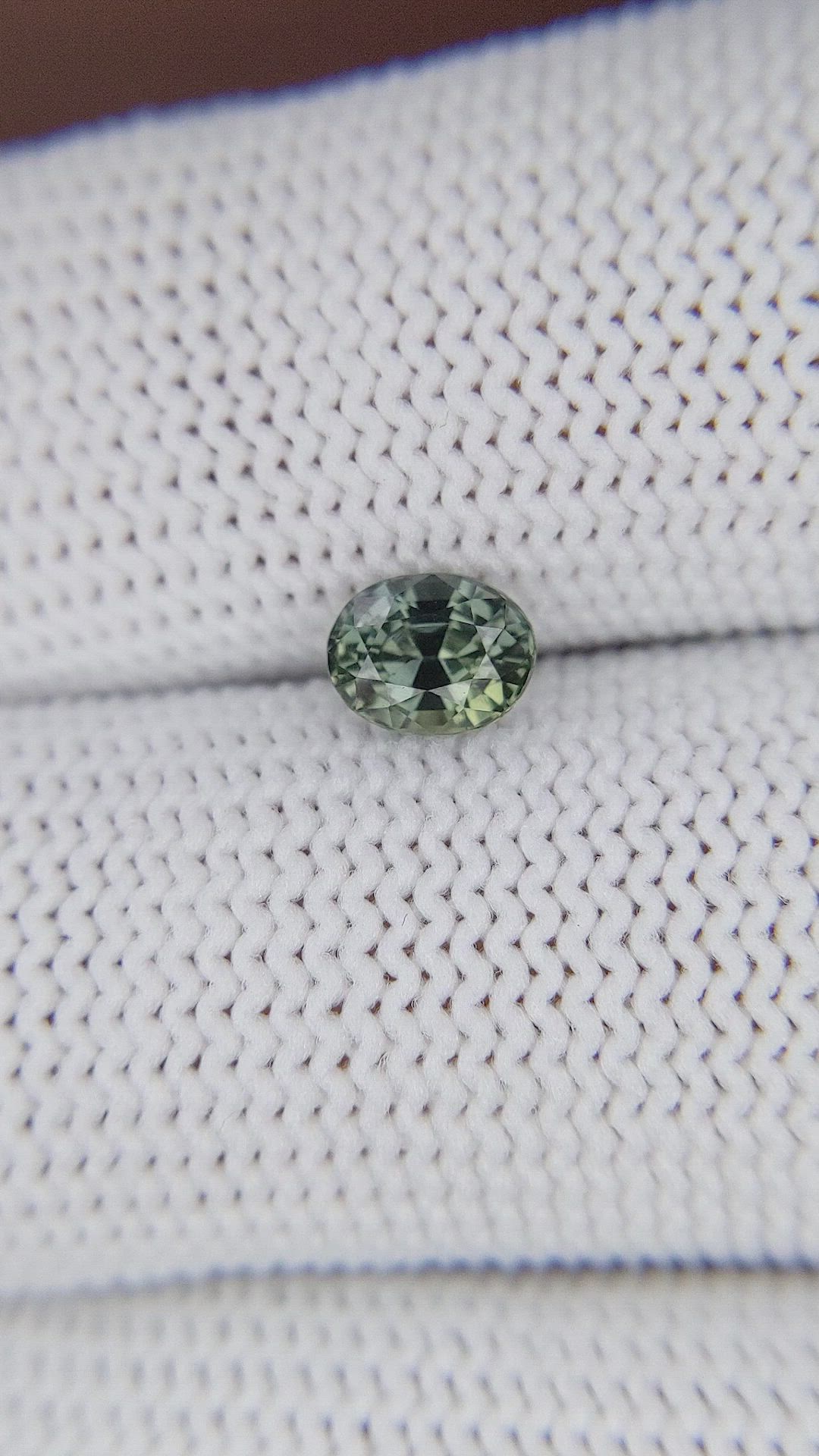 0.84 Ct. Yellowish Green Sapphire from Tanzania Size Video