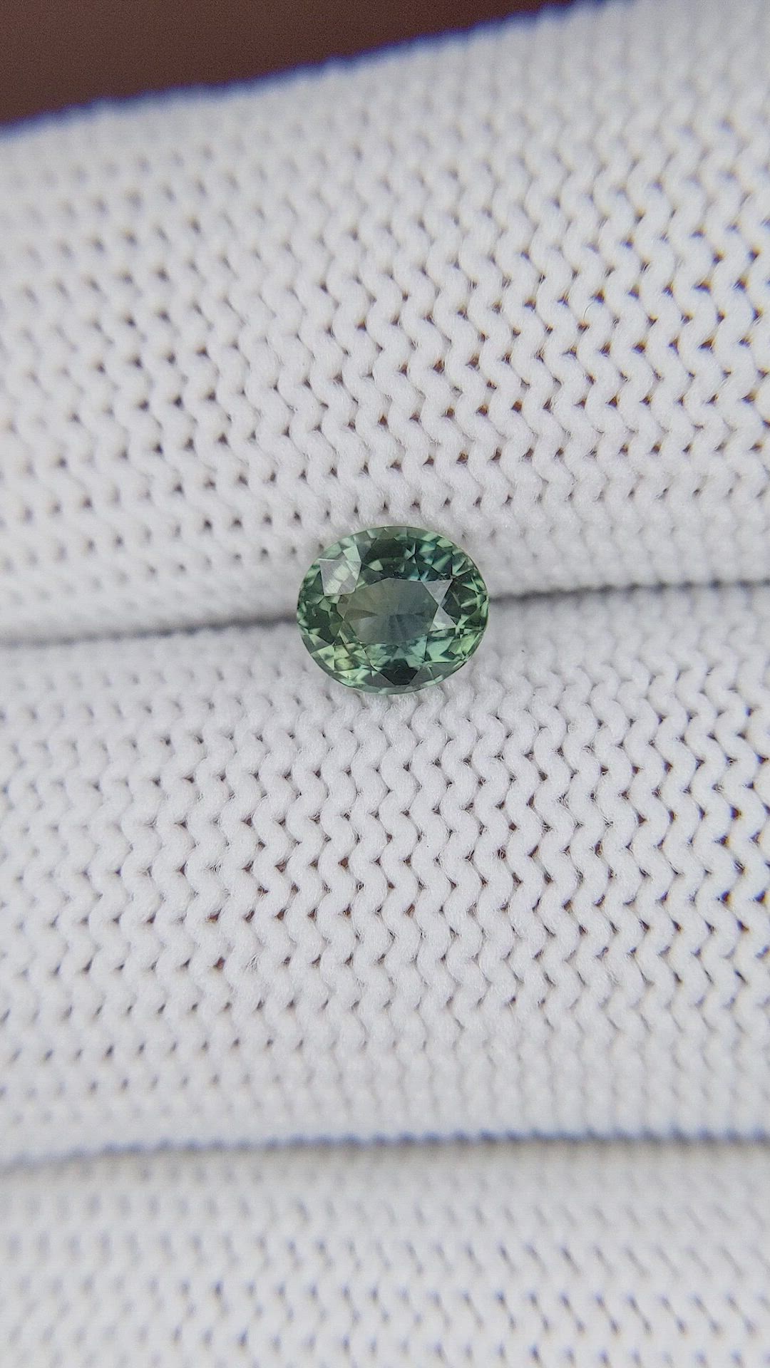 0.87 Ct. Bluish Green Sapphire from Tanzania Size Video