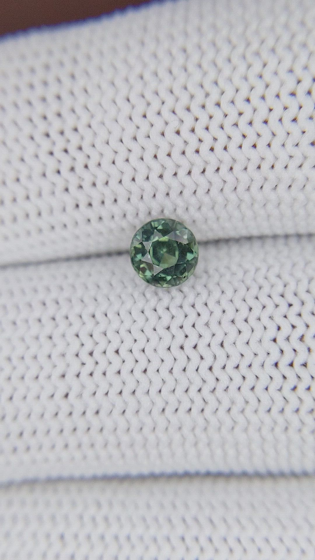 0.78 Ct. Bluish Green Sapphire from Tanzania Size Video