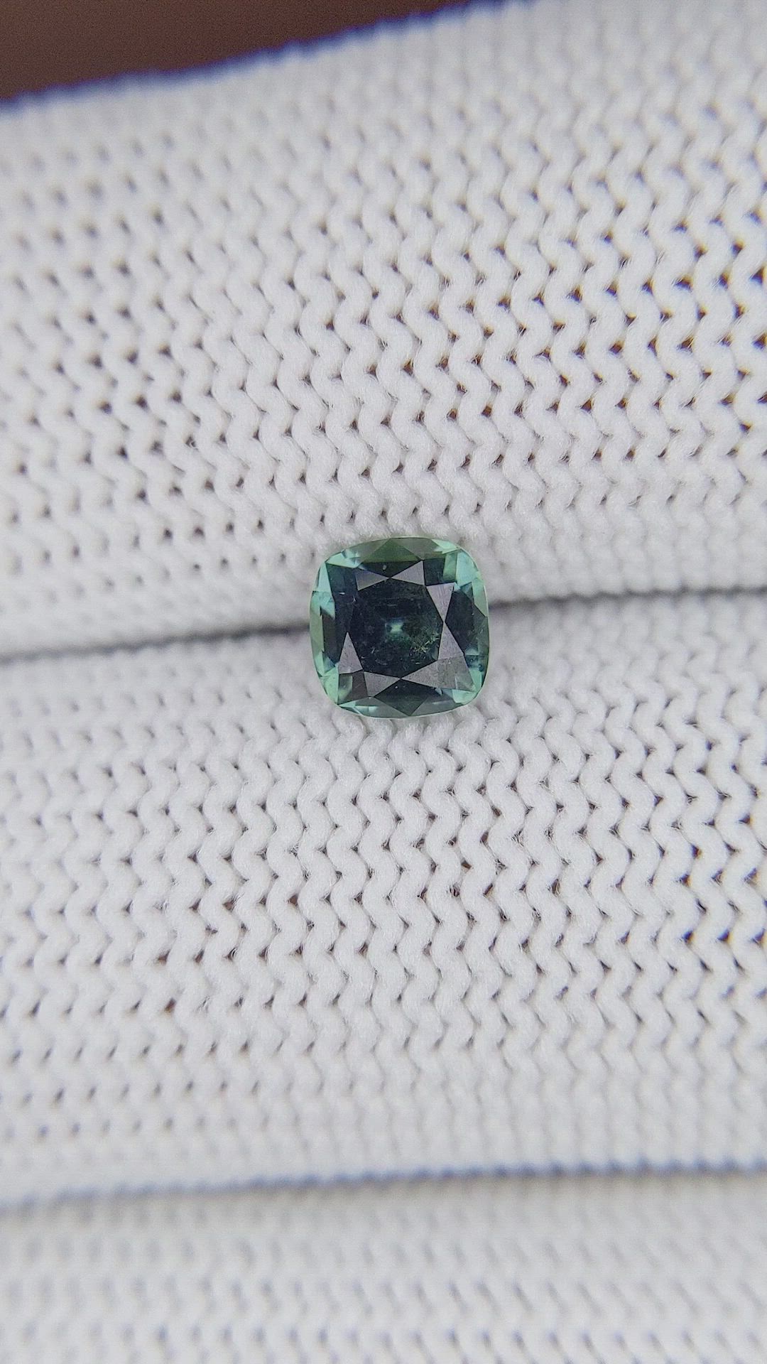 0.89 Ct. Bluish Green Sapphire from Tanzania Size Video
