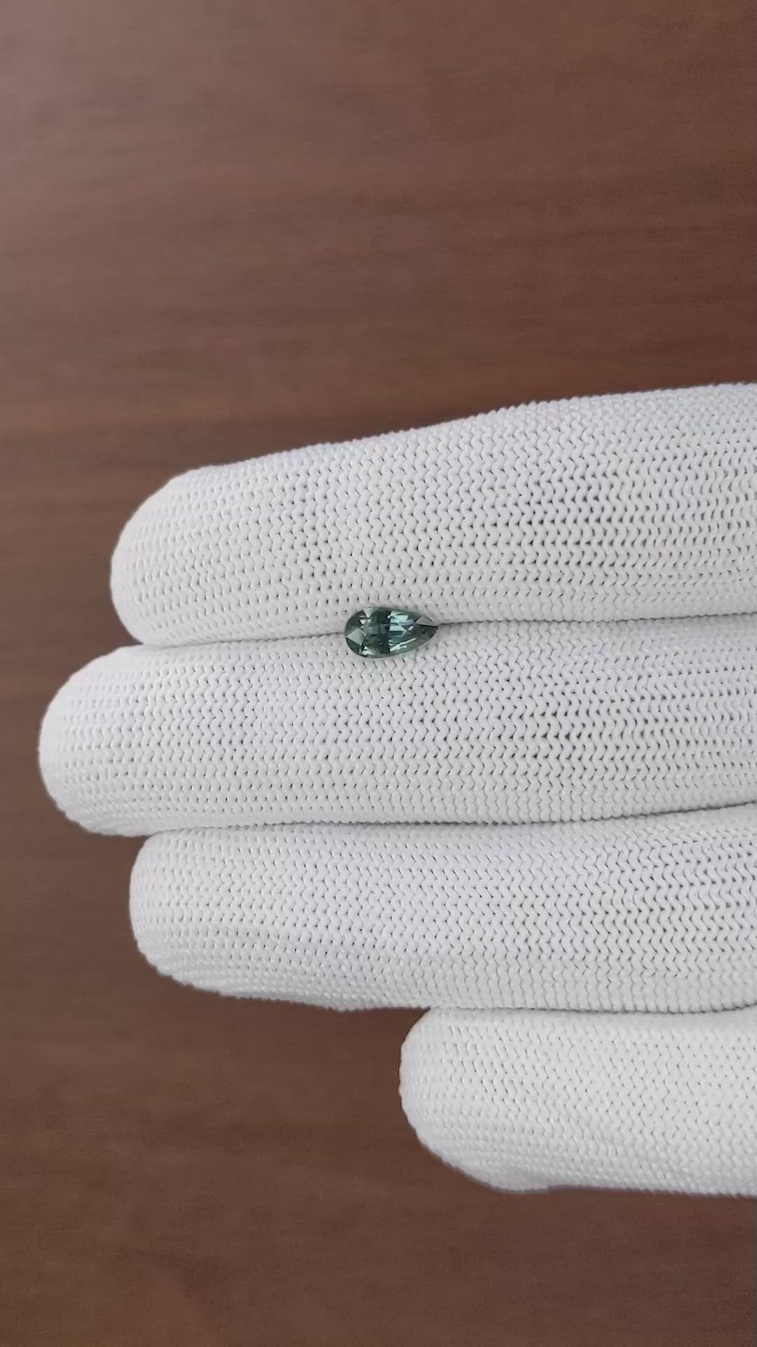 1.05 Ct. Bluish Green Sapphire from Tanzania Size Video