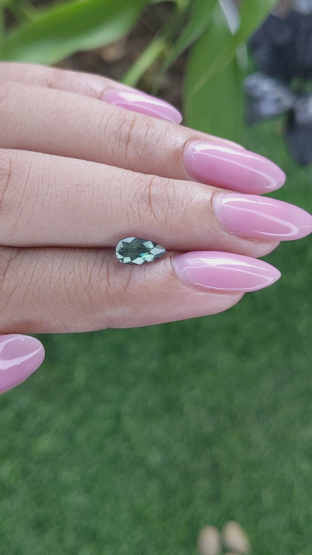 1.05 Ct. Bluish Green Sapphire from Tanzania Size Video