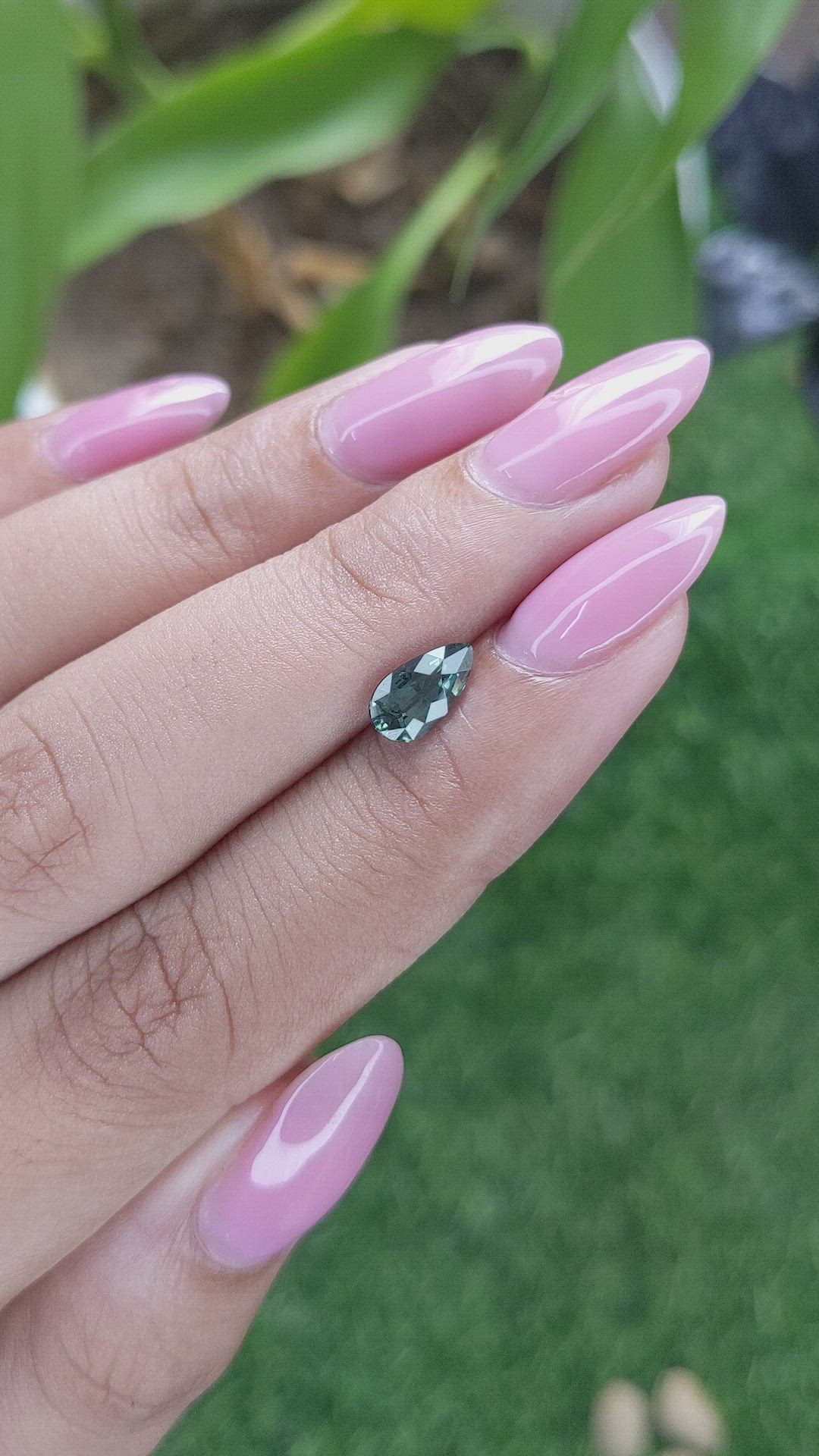 1.05 Ct. Bluish Green Sapphire from Tanzania Size Video