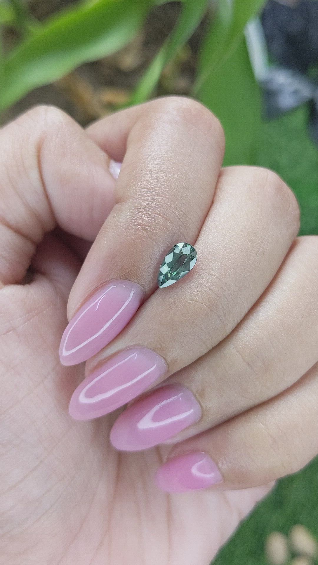 1.05 Ct. Bluish Green Sapphire from Tanzania Size Video