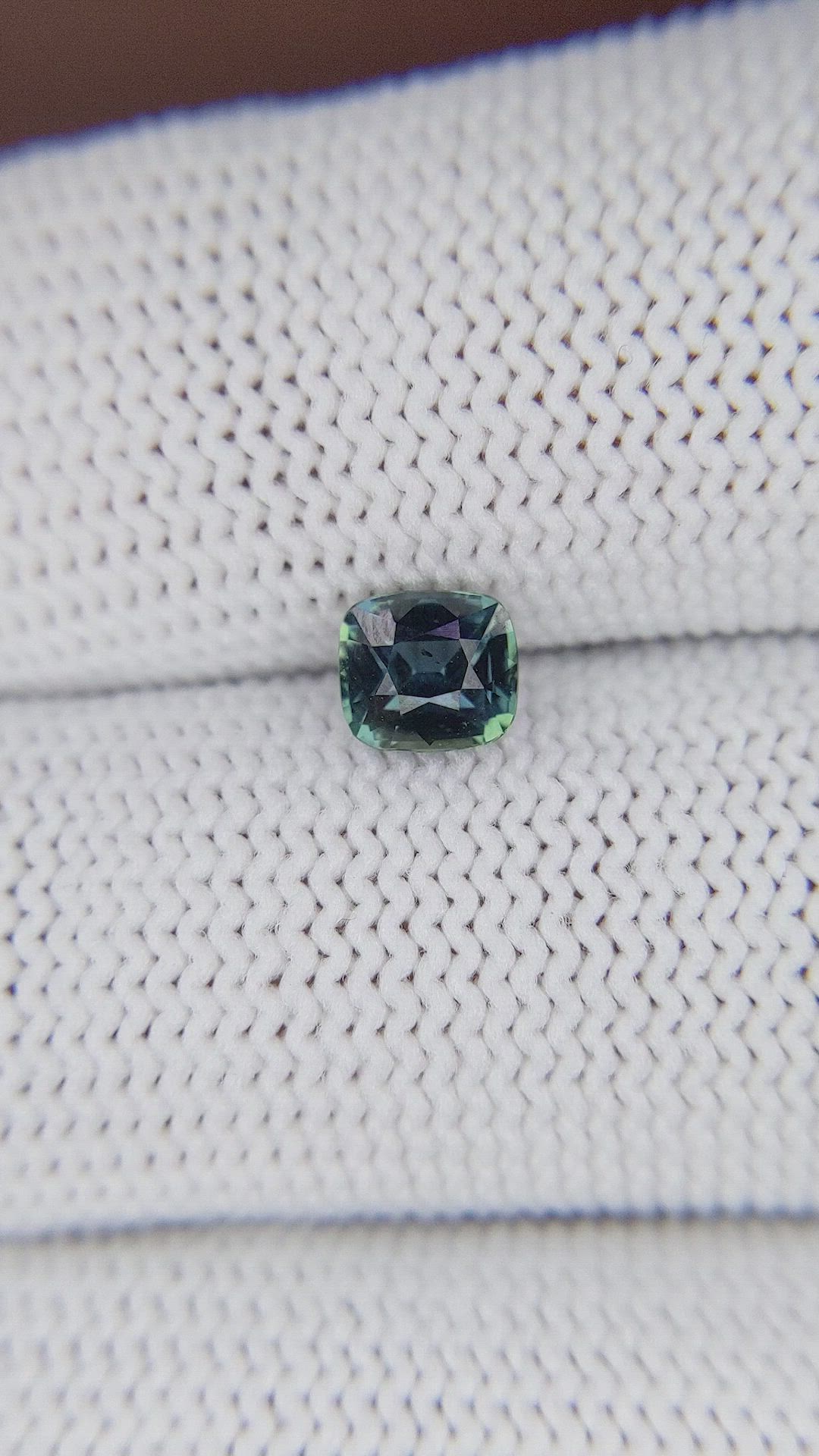 0.84 Ct. Bluish Green Sapphire from Tanzania Size Video
