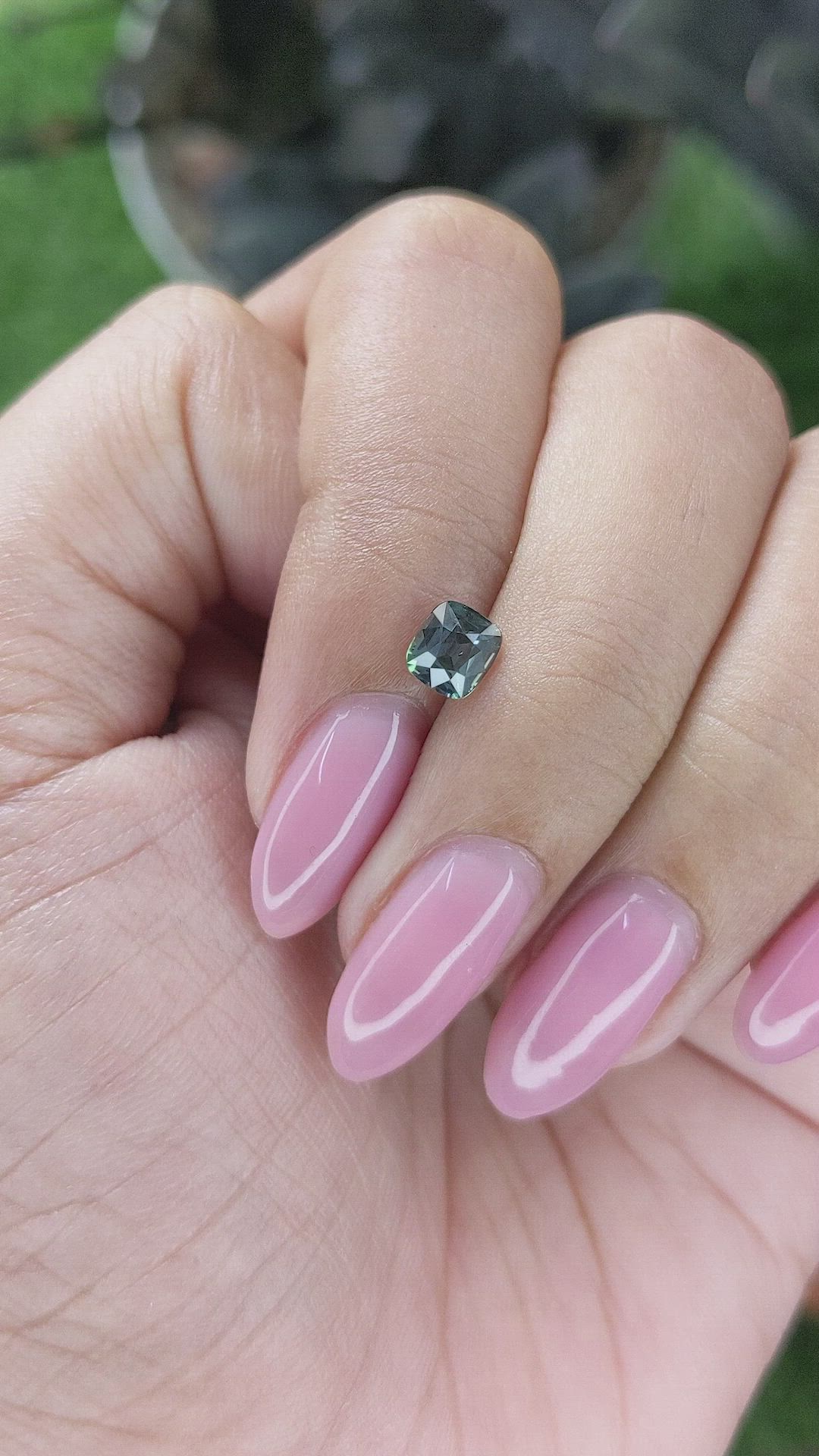 0.84 Ct. Bluish Green Sapphire from Tanzania Size Video