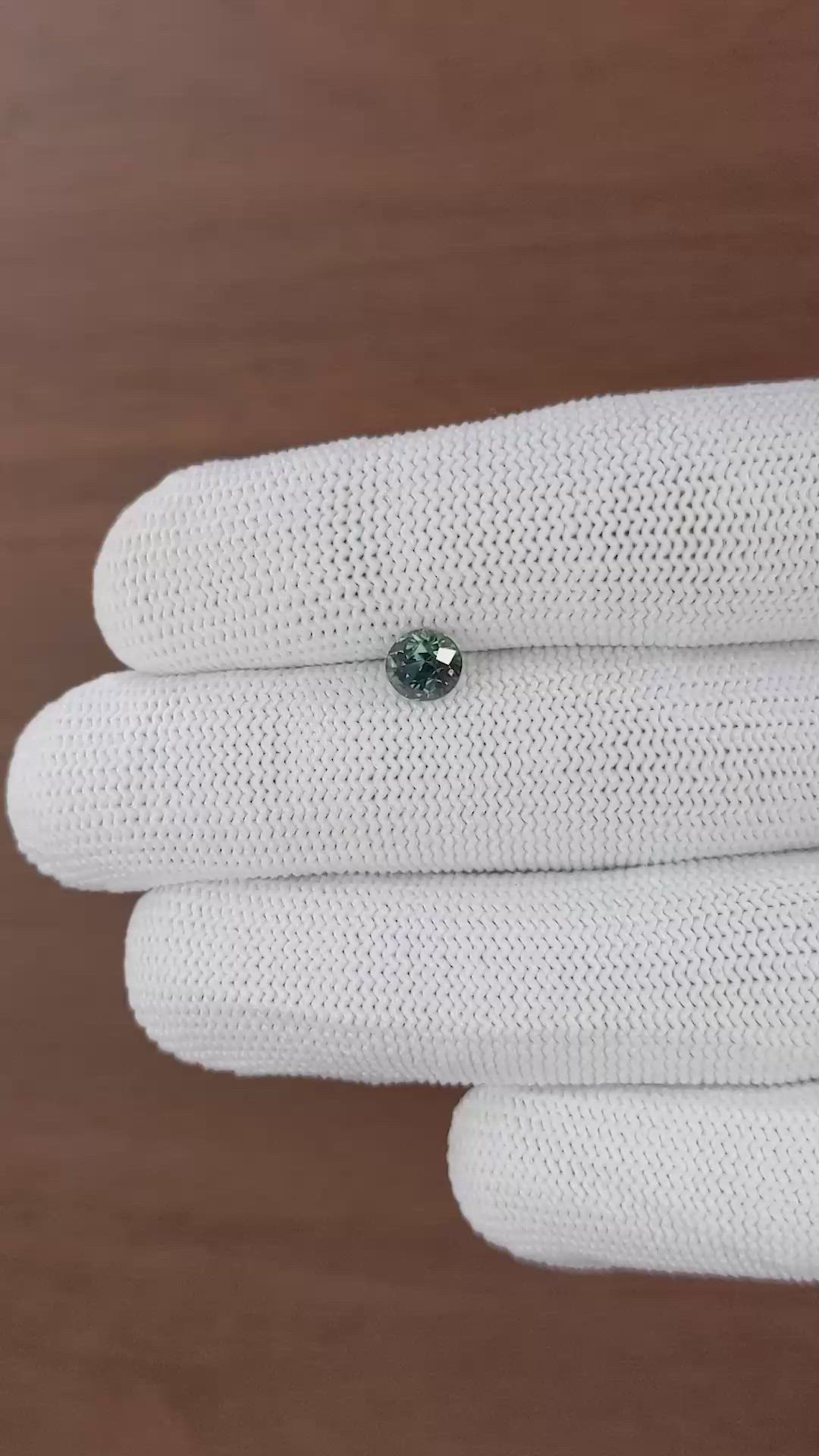 1.11 Ct. Bluish Green Sapphire from Tanzania Size Video