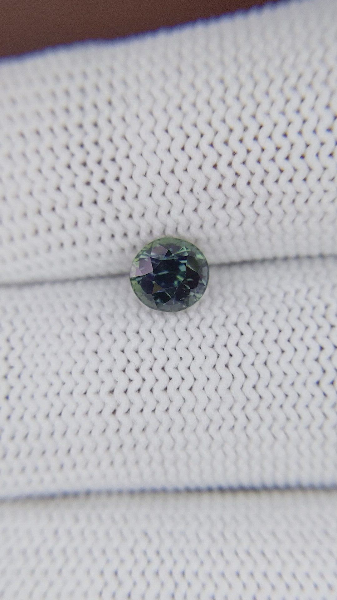 1.11 Ct. Bluish Green Sapphire from Tanzania Size Video
