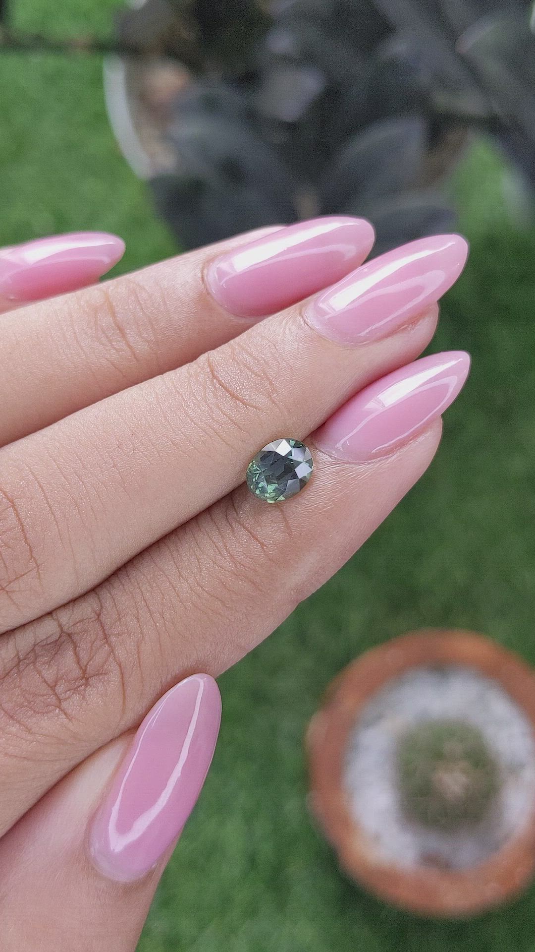1.08 Ct. Bluish Green Sapphire from Tanzania Size Video