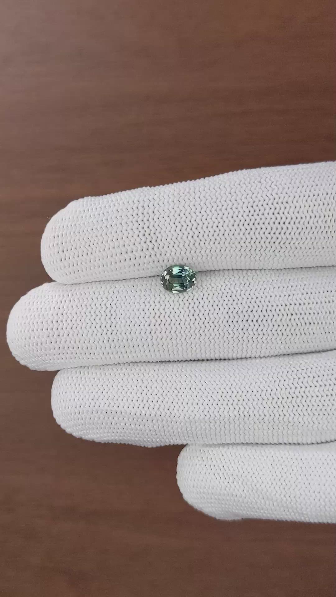1.07 Ct. Bluish Green Sapphire from Tanzania Size Video