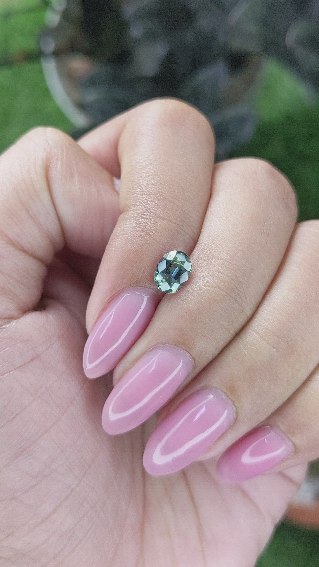 1.07 Ct. Bluish Green Sapphire from Tanzania Size Video