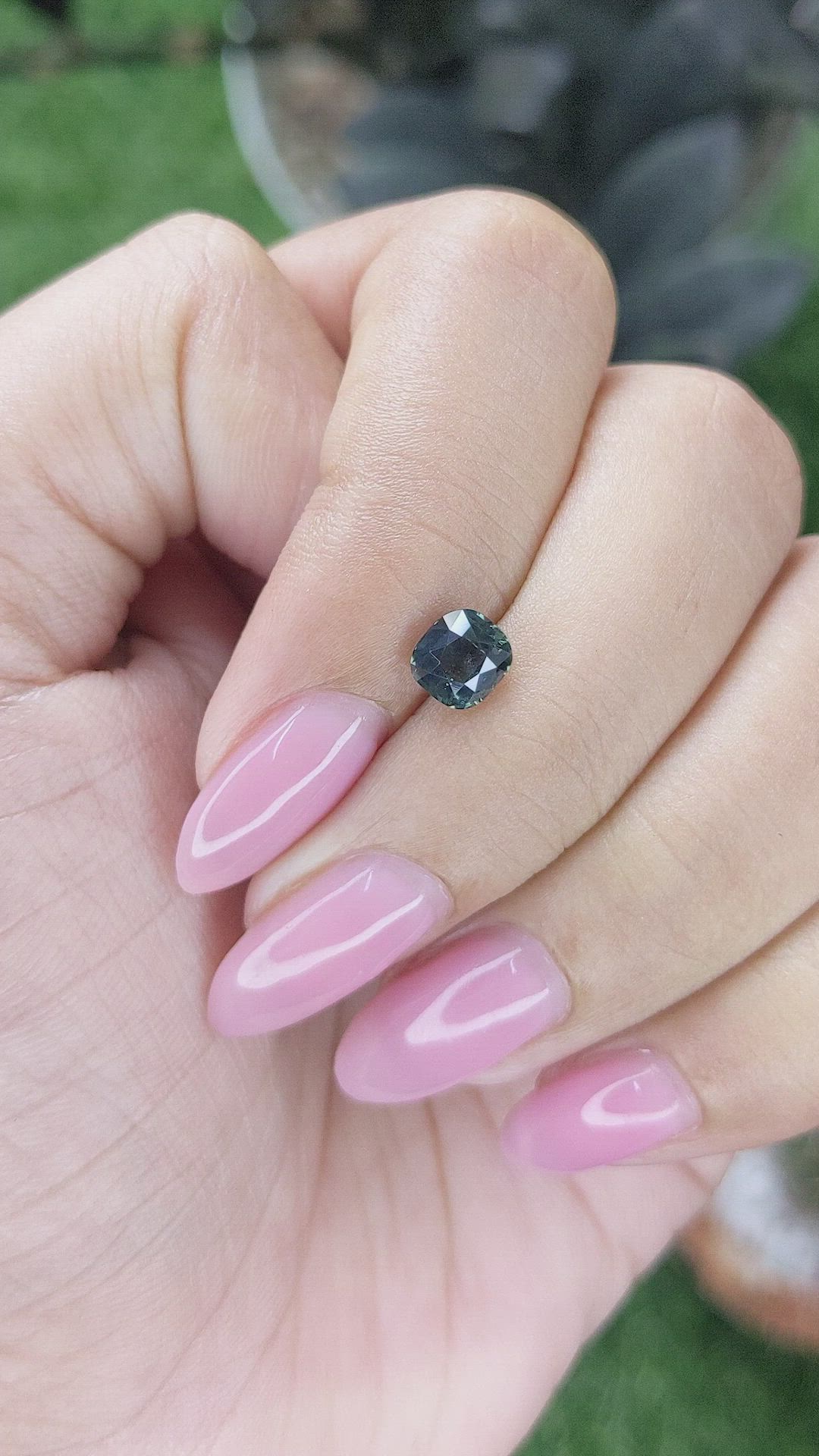 1.10 Ct. Bluish Green Sapphire from Tanzania Size Video