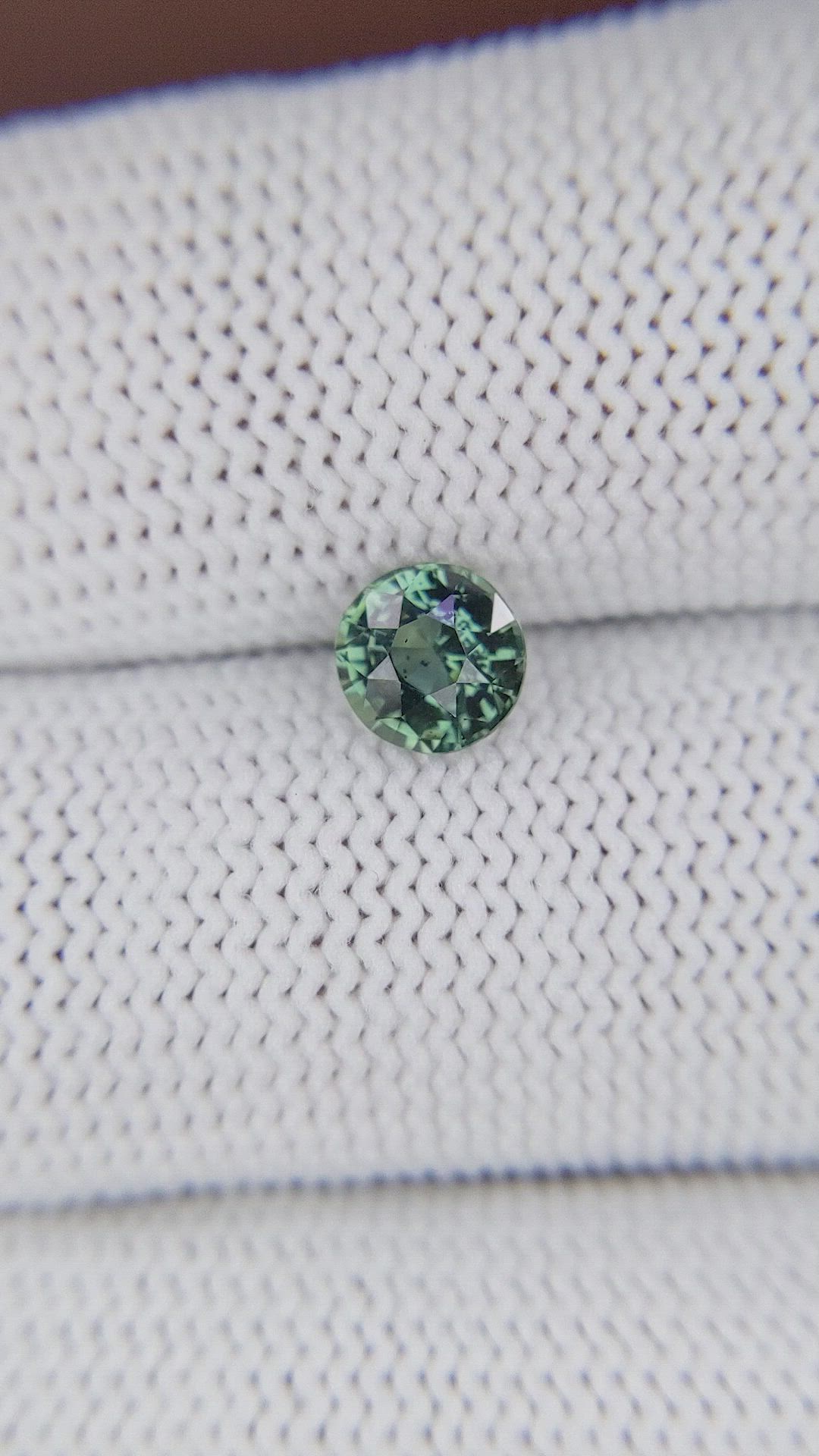 1.01 Ct. Bluish Green Sapphire from Tanzania Size Video