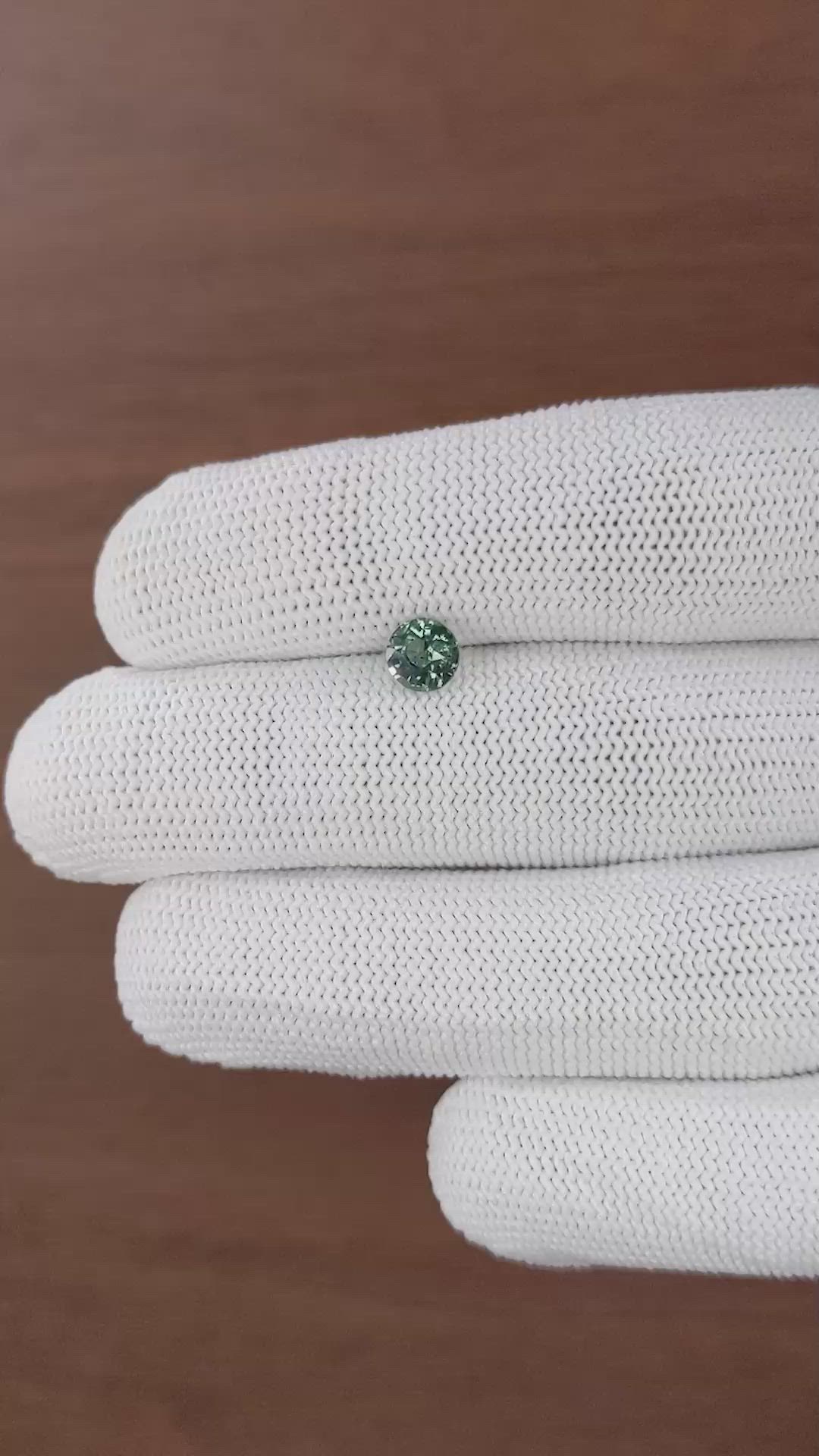 1.01 Ct. Bluish Green Sapphire from Tanzania Size Video