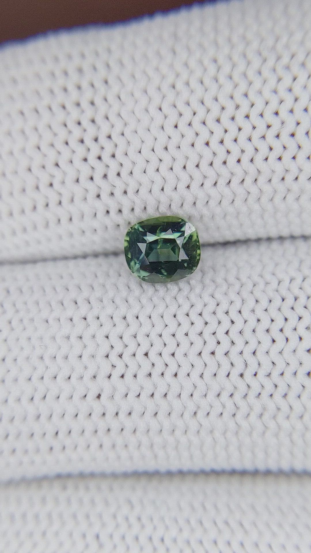 0.90 Ct. Bluish Green Sapphire from Tanzania Size Video