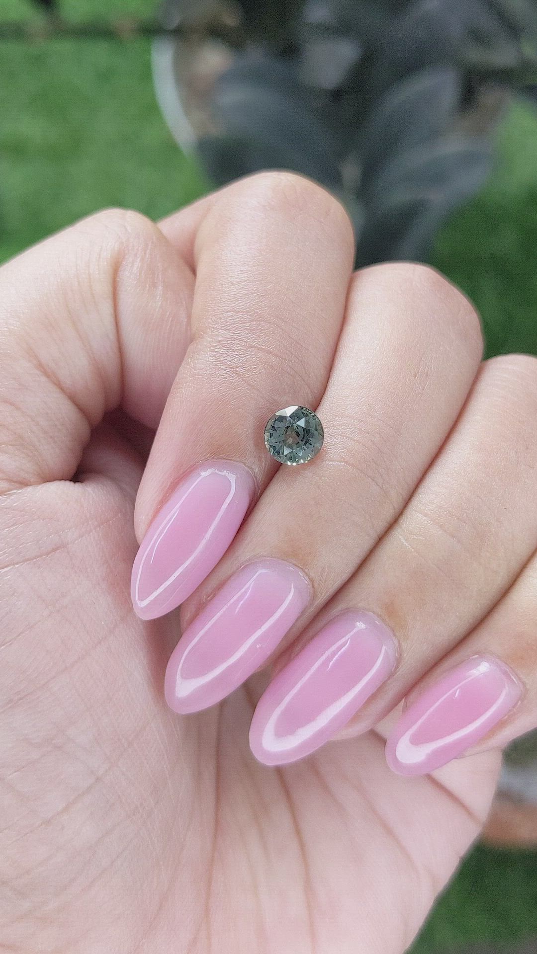 1.10 Ct. Bluish Green Sapphire from Tanzania Size Video