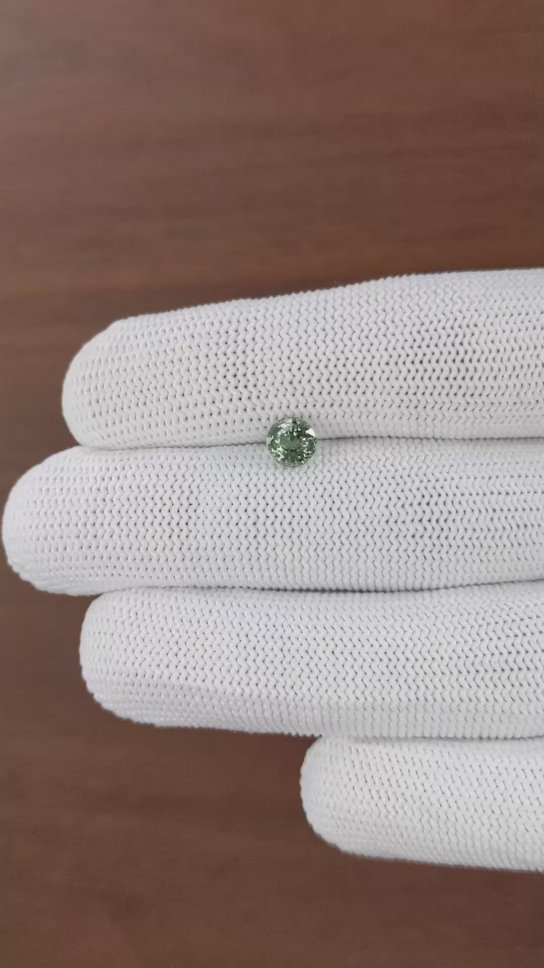 1.10 Ct. Bluish Green Sapphire from Tanzania Size Video