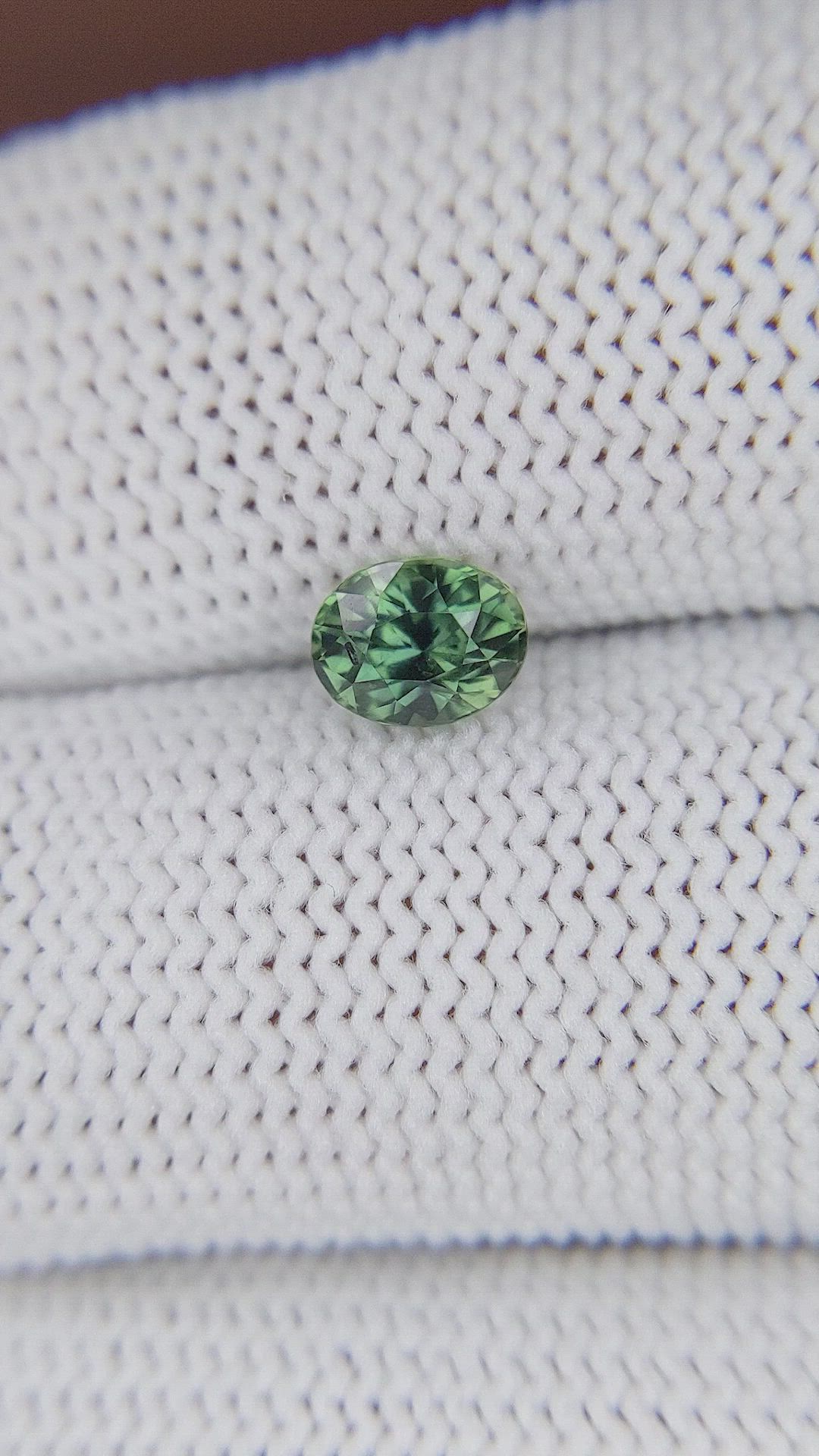 0.94 Ct. Bluish Green Sapphire from Tanzania Size Video