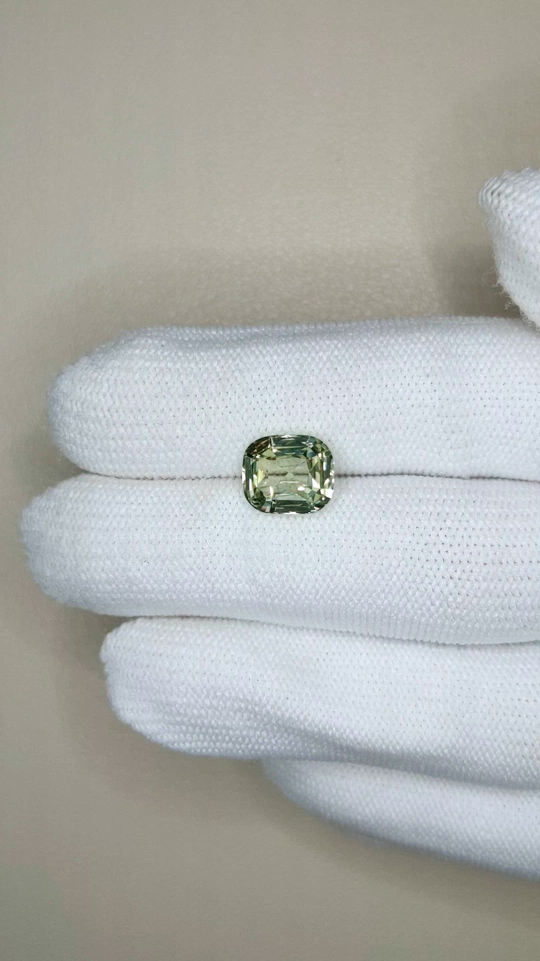3.65 Ct. Green Sapphire from Madagascar Size Video