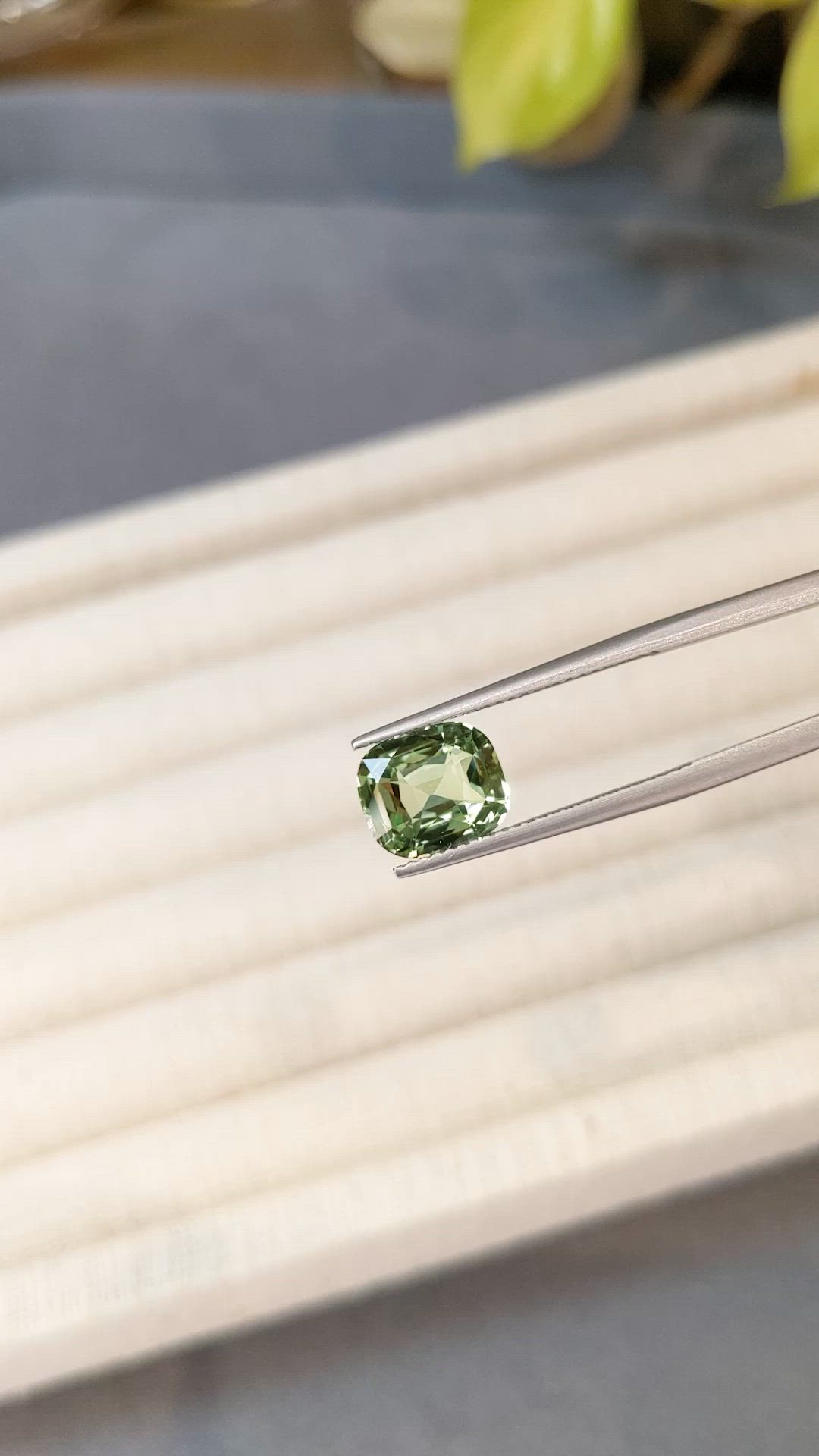 3.65 Ct. Green Sapphire from Madagascar Size Video