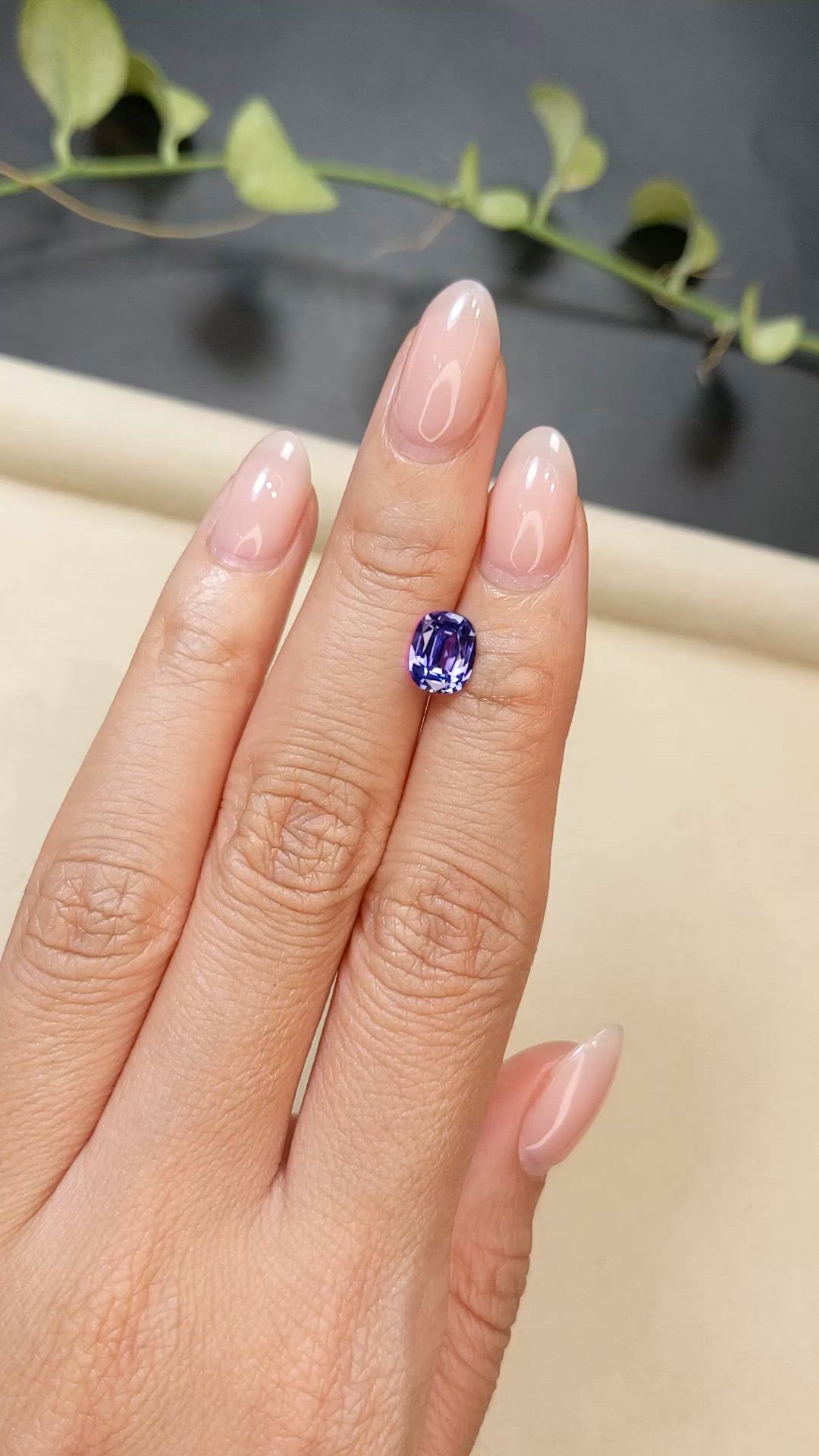 1.64 Ct. Purple Sapphire from Ceylon (Sri Lanka) Size Video