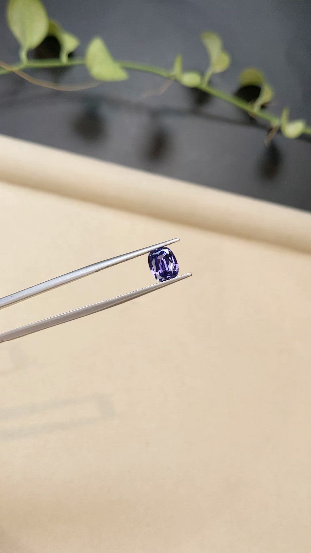1.64 Ct. Purple Sapphire from Ceylon (Sri Lanka) Size Video