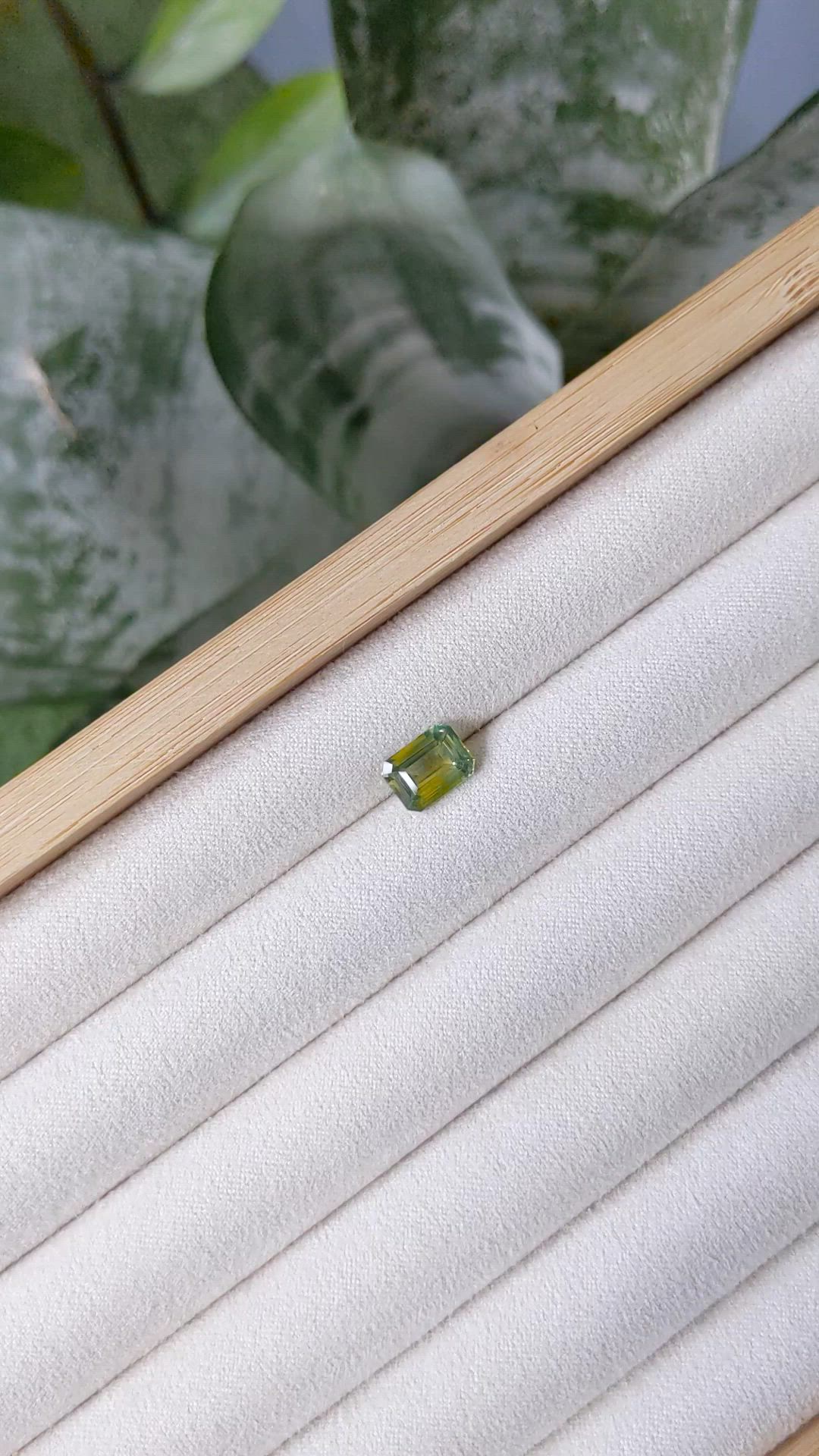 3.01 Ct. Yellowish Green Sapphire from Madagascar Size Video