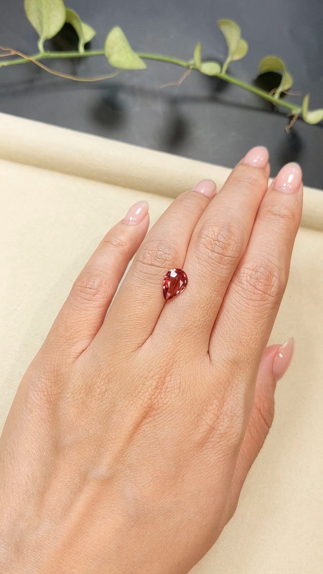 1.95 Ct. Padparadscha Sapphire from Ceylon (Sri Lanka) Size Video