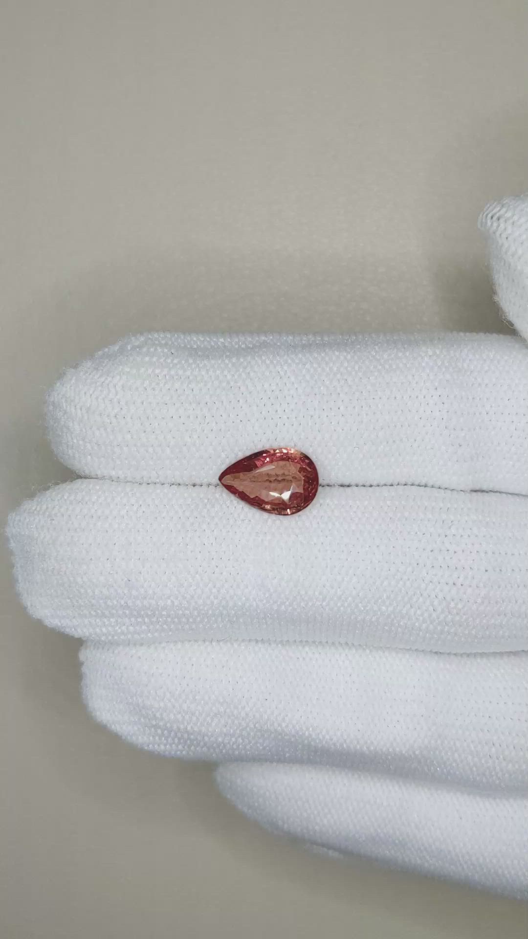 1.95 Ct. Padparadscha Sapphire from Ceylon (Sri Lanka) Size Video