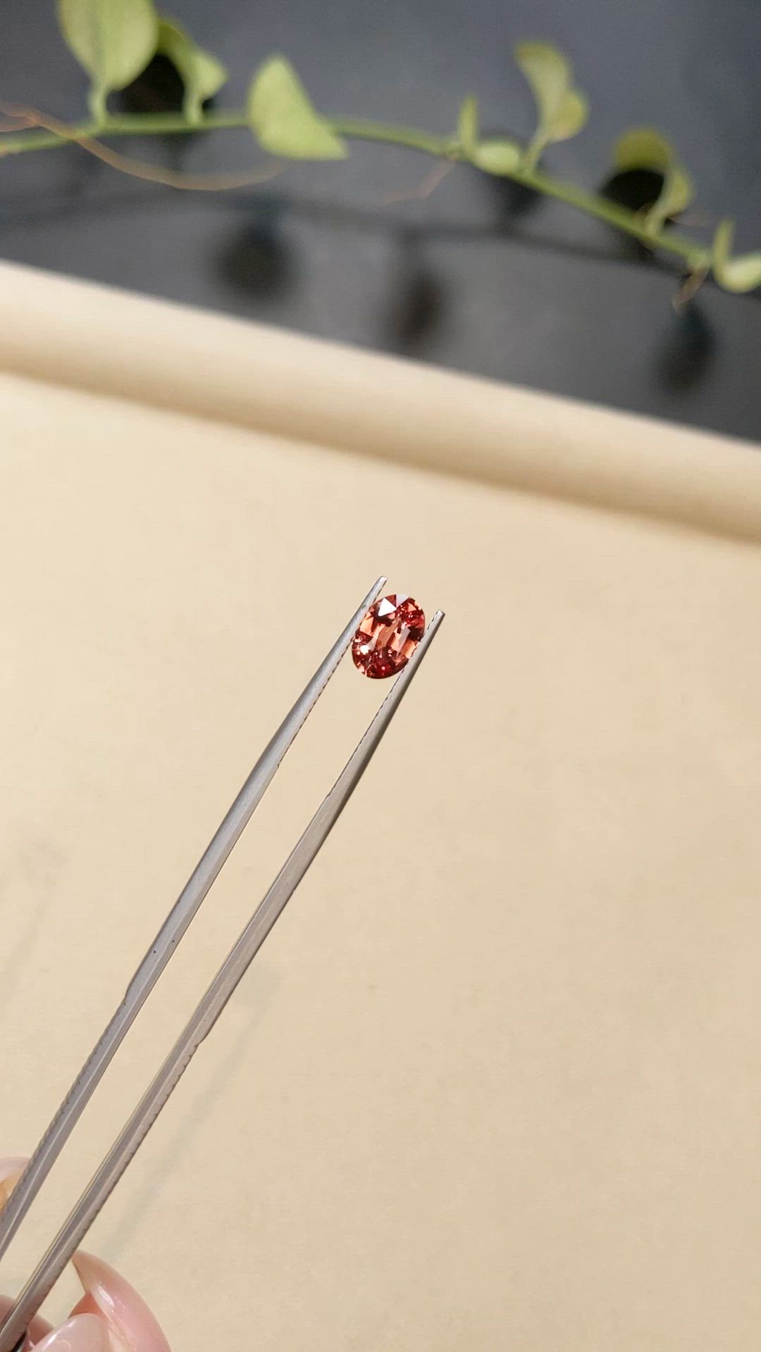 1.47 Ct. Padparadscha Sapphire from Ceylon (Sri Lanka) Size Video