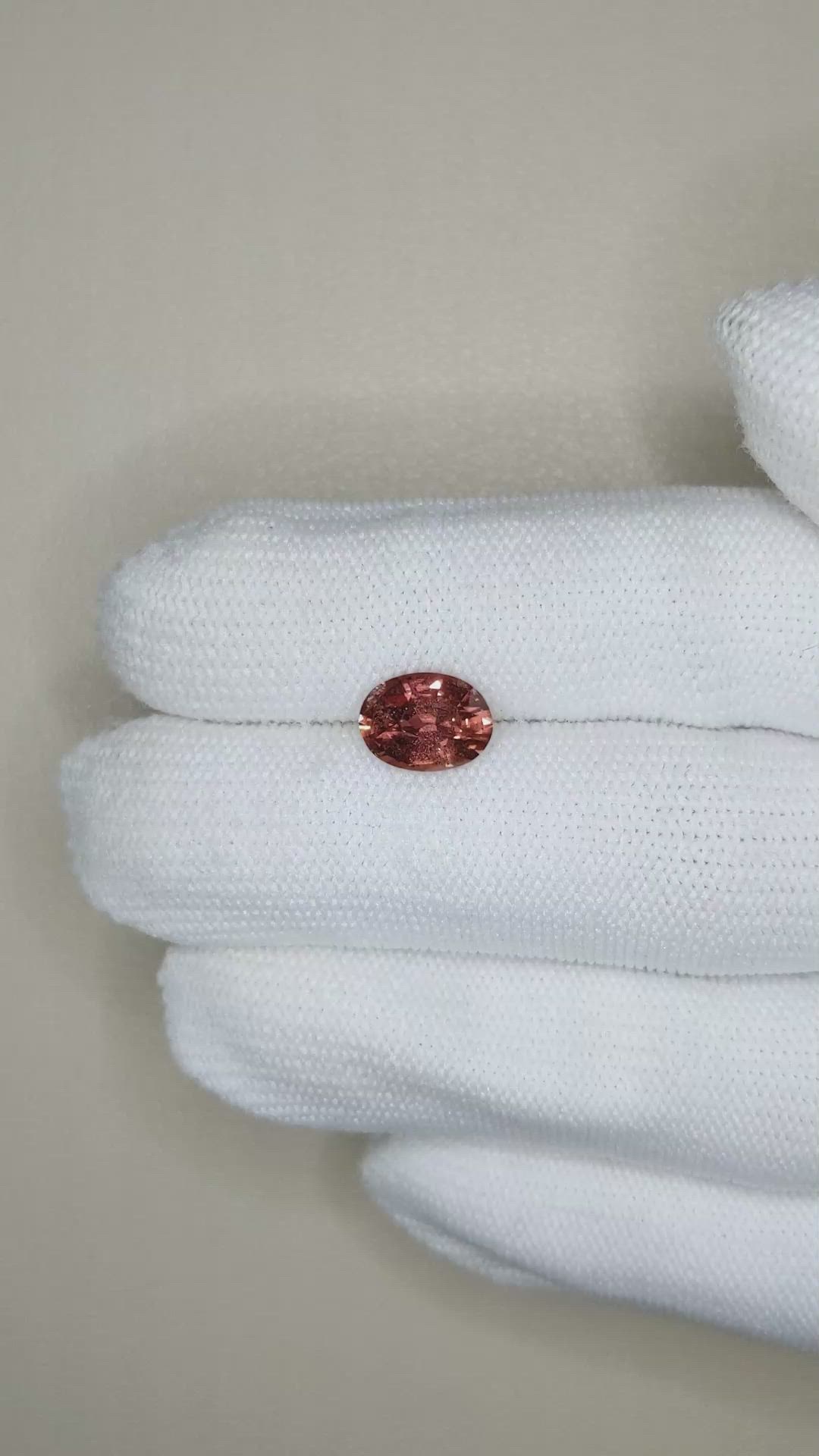 2.53 Ct. Padparadscha Sapphire from Ceylon (Sri Lanka) Size Video