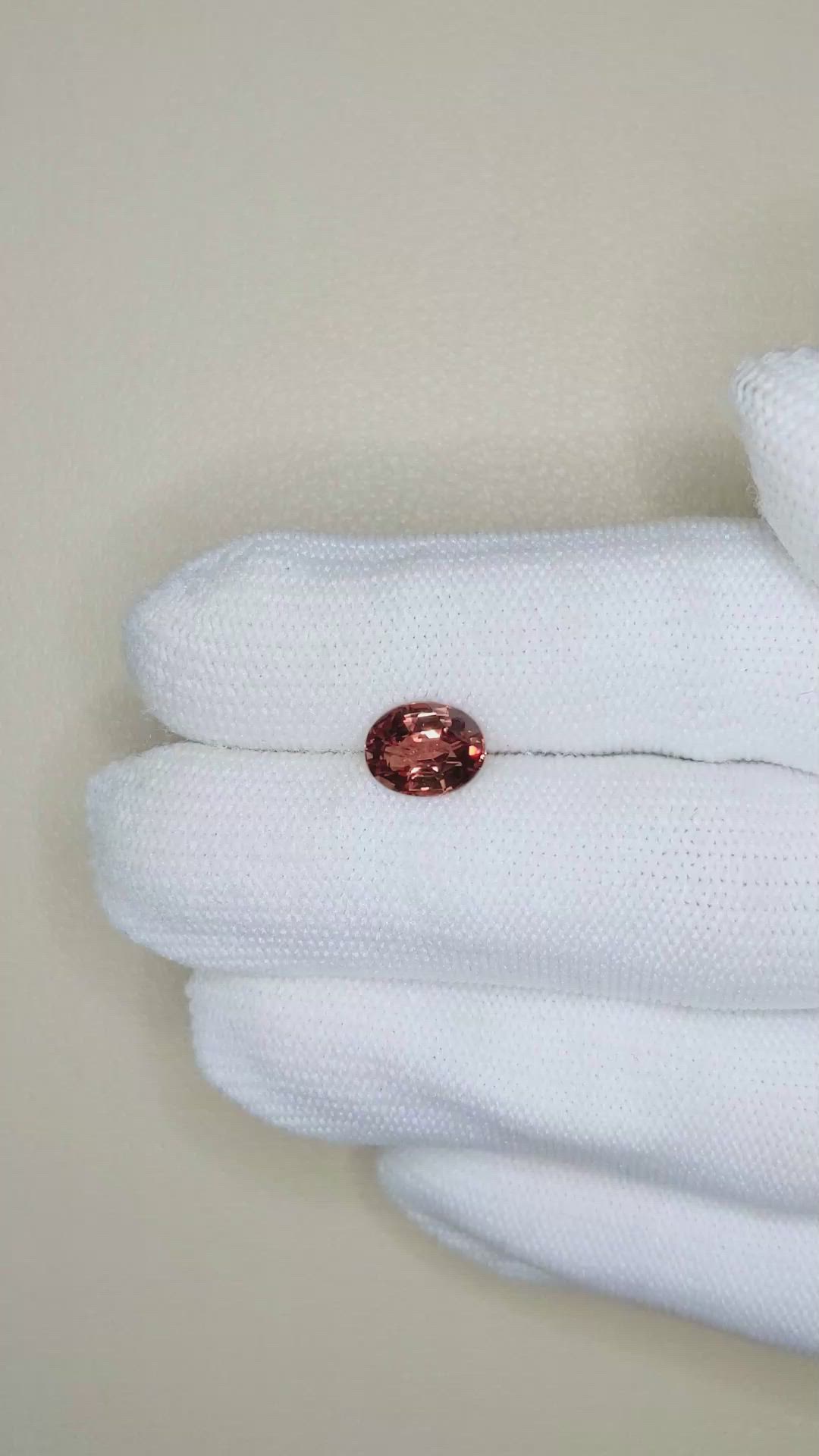 2.36 Ct. Padparadscha Sapphire from Ceylon (Sri Lanka) Size Video