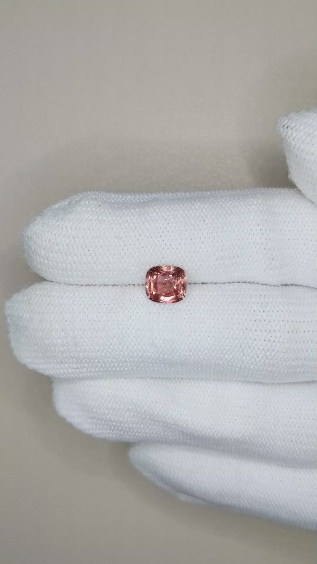 1.49 Ct. Padparadscha Sapphire from Ceylon (Sri Lanka) Size Video