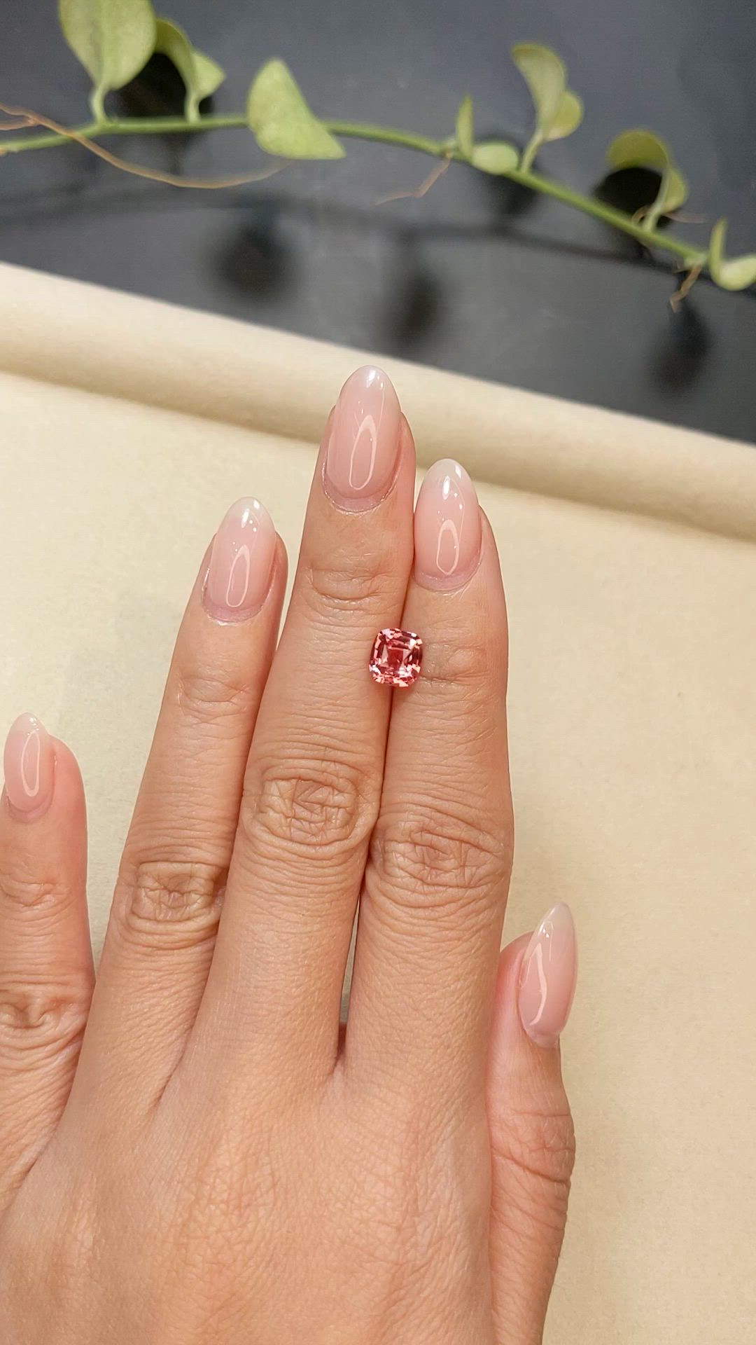 1.49 Ct. Padparadscha Sapphire from Ceylon (Sri Lanka) Size Video