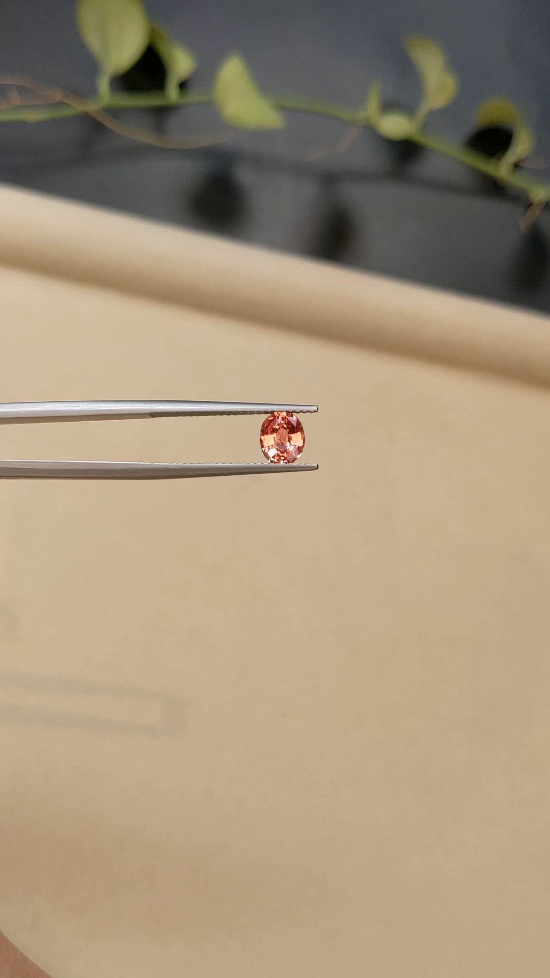 0.98 Ct. Padparadscha Sapphire from Ceylon (Sri Lanka) Size Video