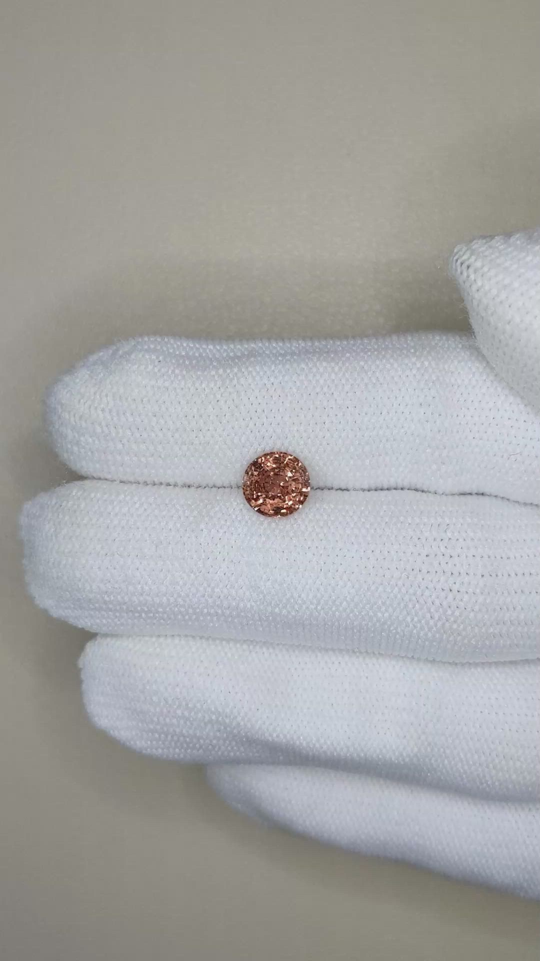 1.95 Ct. Padparadscha Sapphire from Ceylon (Sri Lanka) Size Video