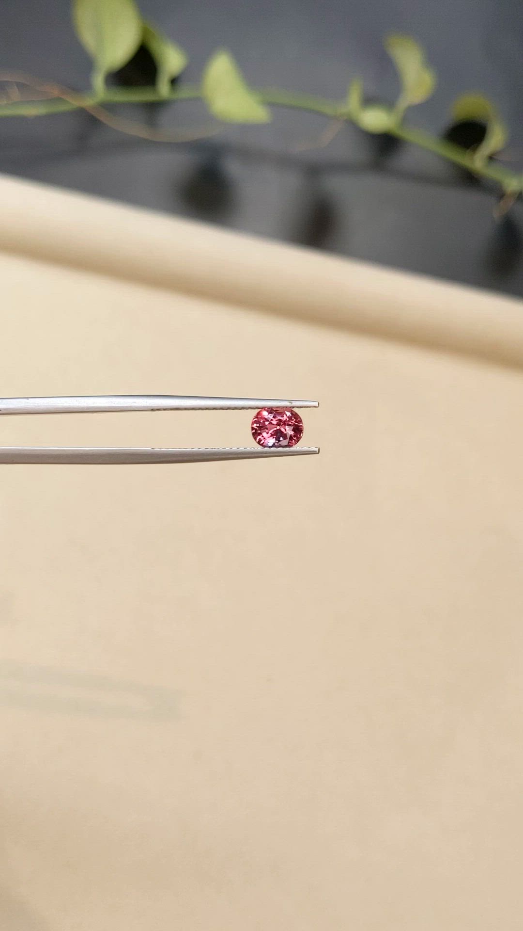 1.20 Ct. Reddish Pink Sapphire from Ceylon (Sri Lanka) Size Video