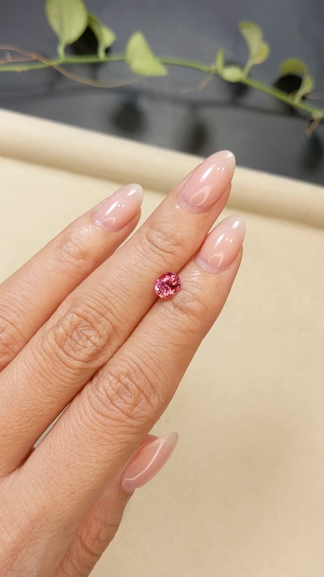 1.20 Ct. Reddish Pink Sapphire from Ceylon (Sri Lanka) Size Video
