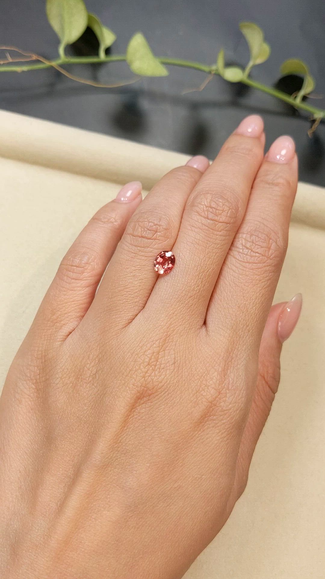1.10 Ct. Reddish Pink Sapphire from Ceylon (Sri Lanka) Size Video