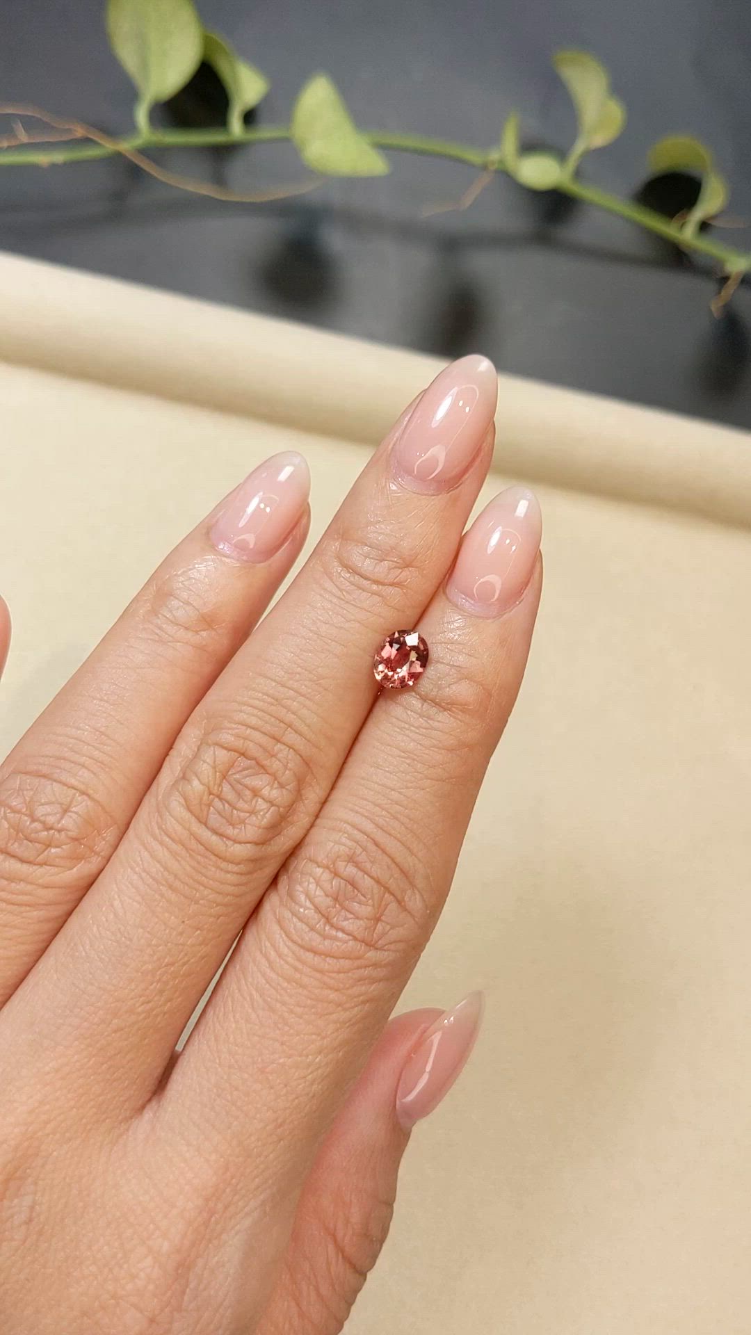 1.10 Ct. Reddish Pink Sapphire from Ceylon (Sri Lanka) Size Video