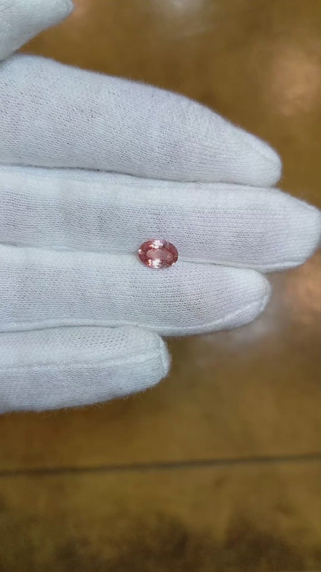 1.44 Ct. Padparadscha Sapphire from East Africa Size Video