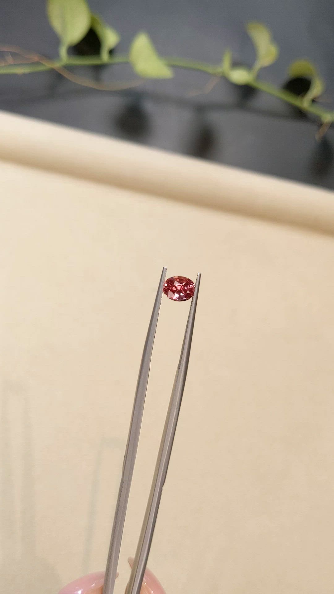 0.98 Ct. Reddish Pink Sapphire from Ceylon (Sri Lanka) Size Video