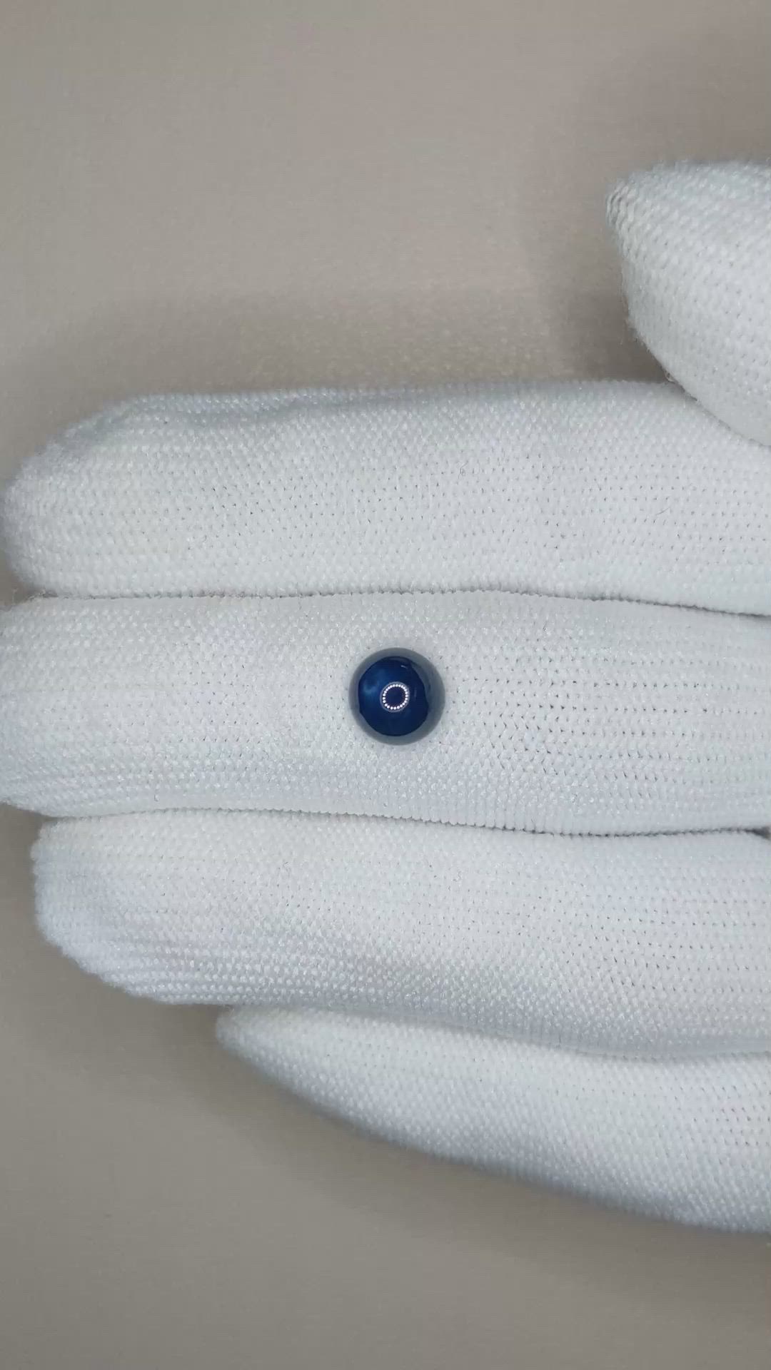 2.12 Ct. Blue Cabochon Sapphire from Ceylon (Sri Lanka) Size Video