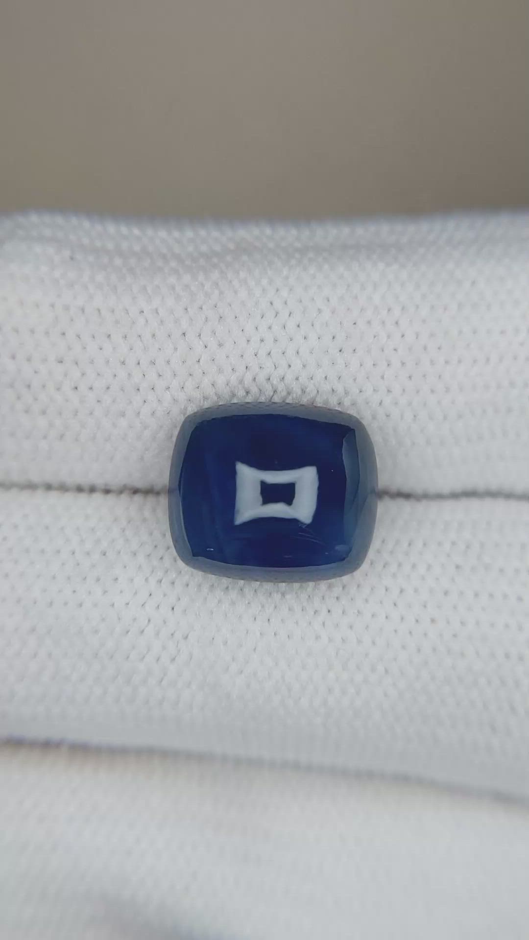 8.38 Ct. Blue Cabochon Sapphire from Ceylon (Sri Lanka) Size Video