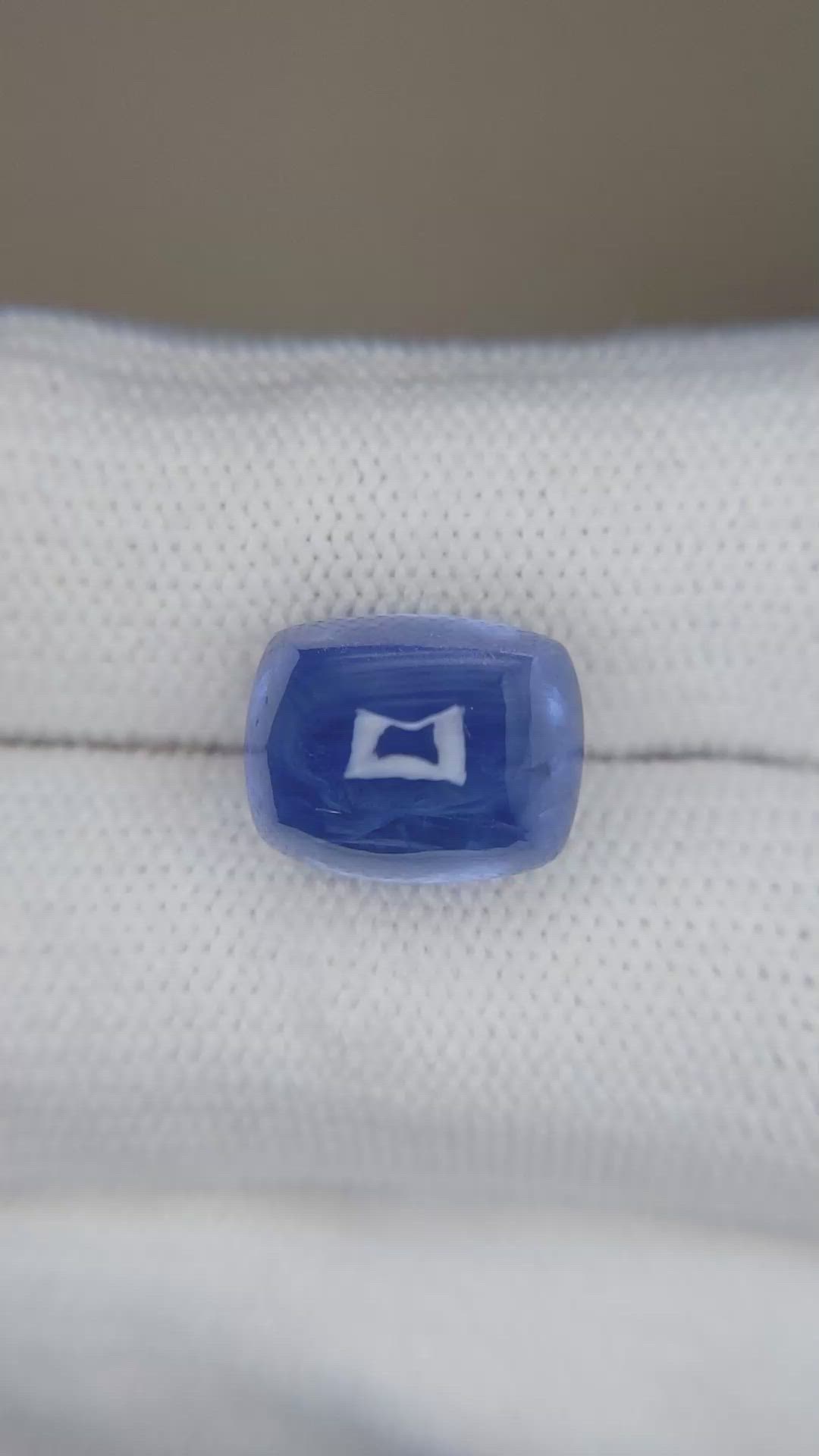 13.10 Ct. Blue Cabochon Sapphire from Ceylon (Sri Lanka) Size Video