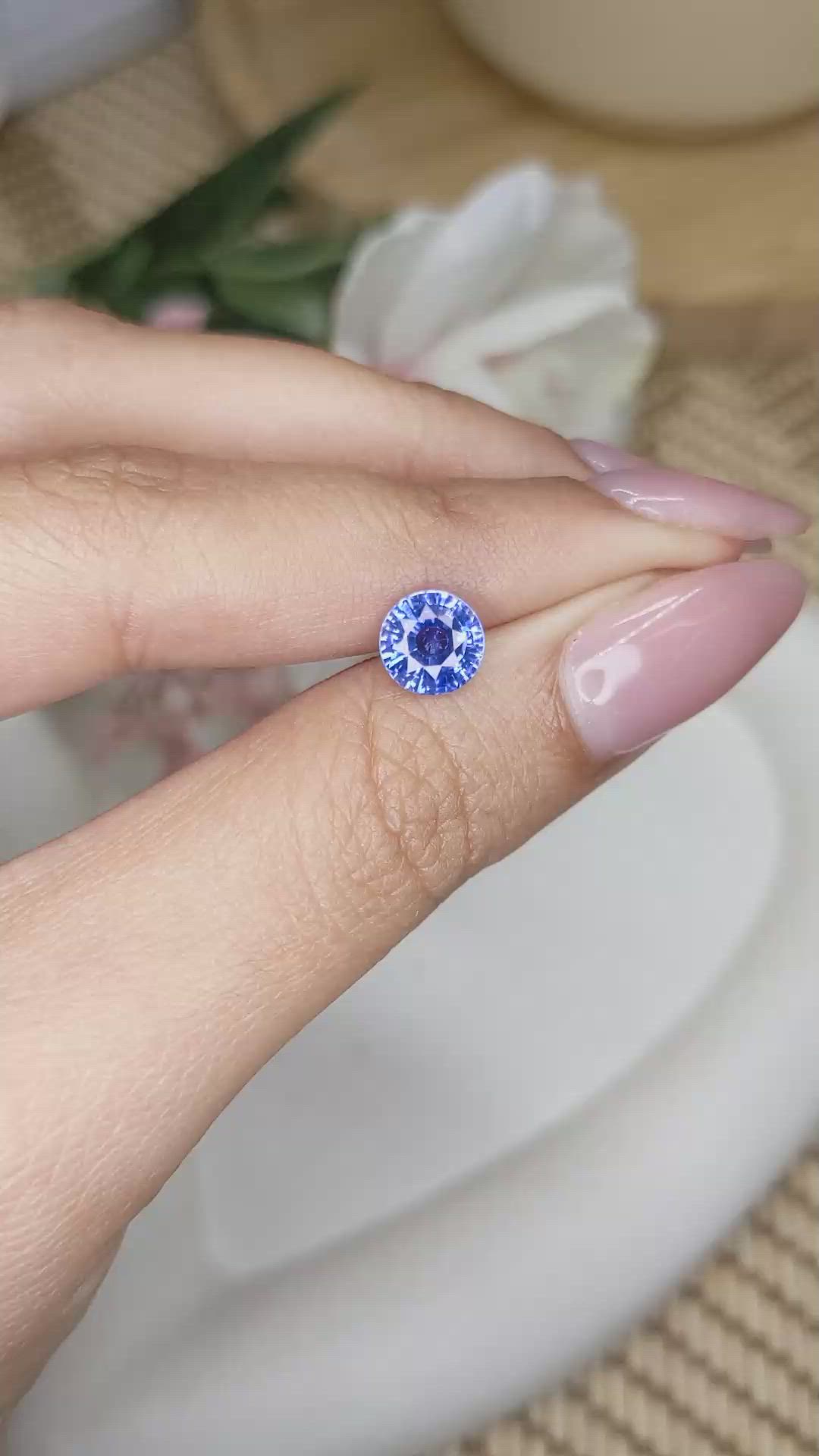 1.70 Ct. Blue Sapphire from Ceylon (Sri Lanka) Size Video
