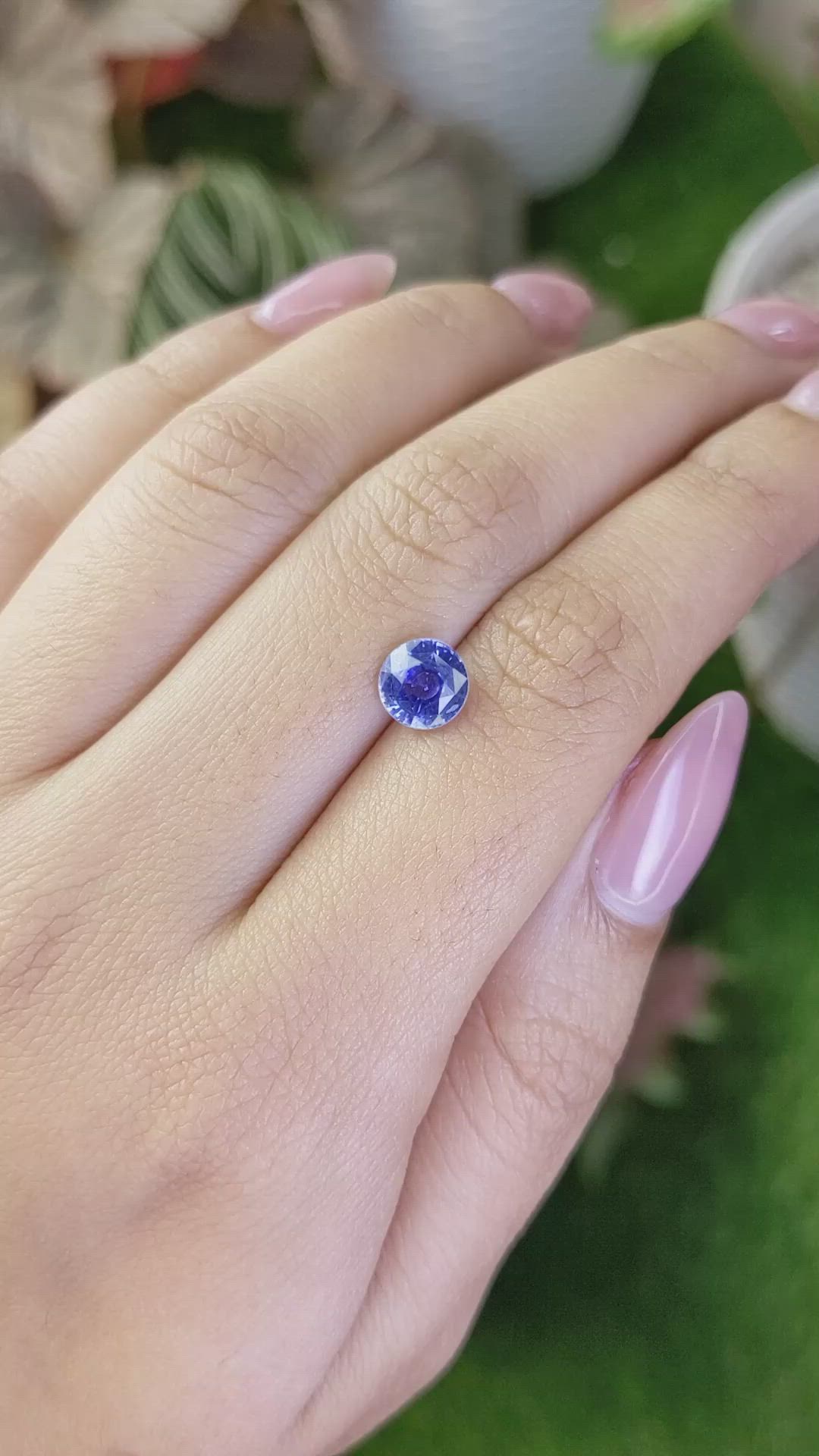 1.70 Ct. Blue Sapphire from Ceylon (Sri Lanka) Size Video